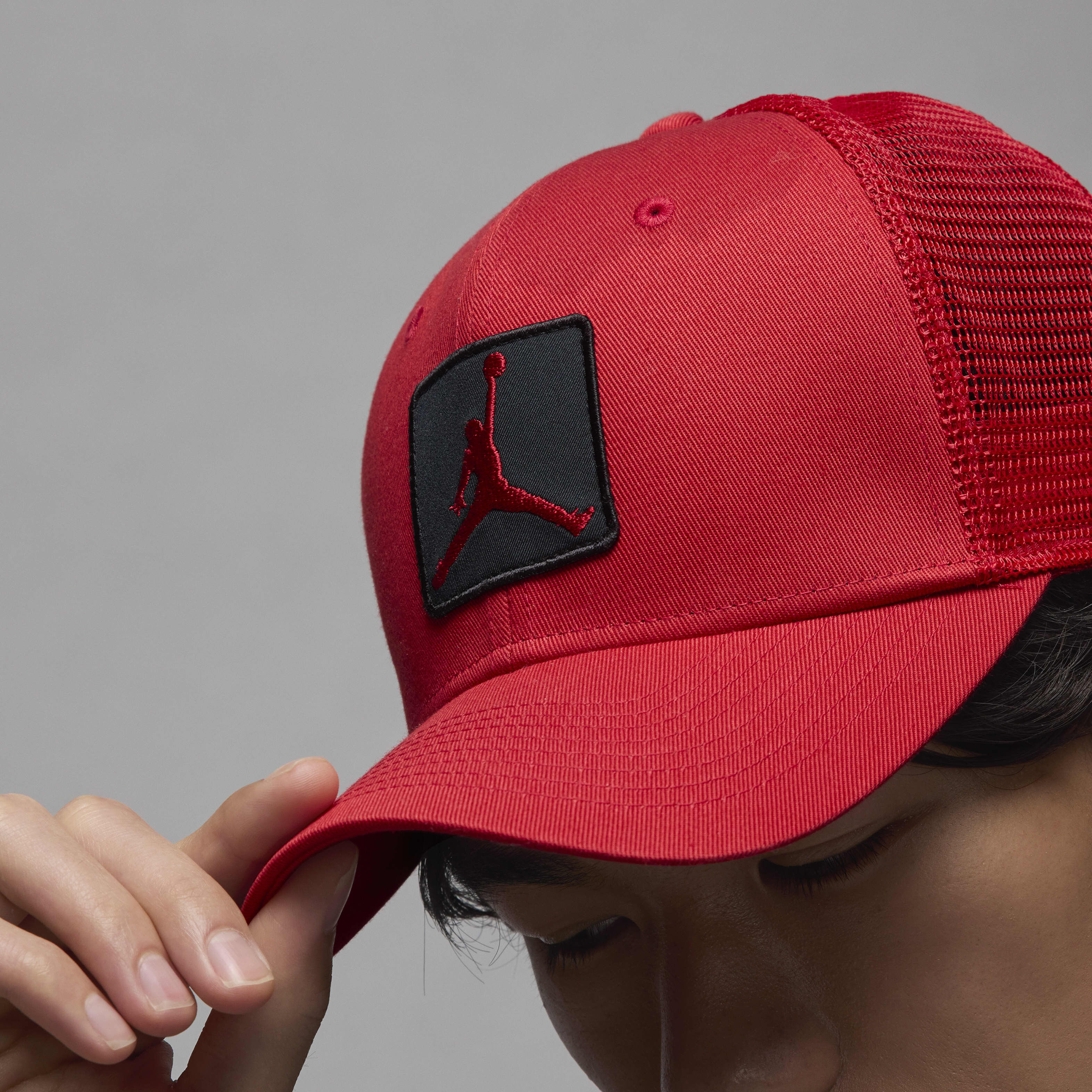 Buy Jordan Rise Structured Hat - Gym Red/Black | Nike Saudi