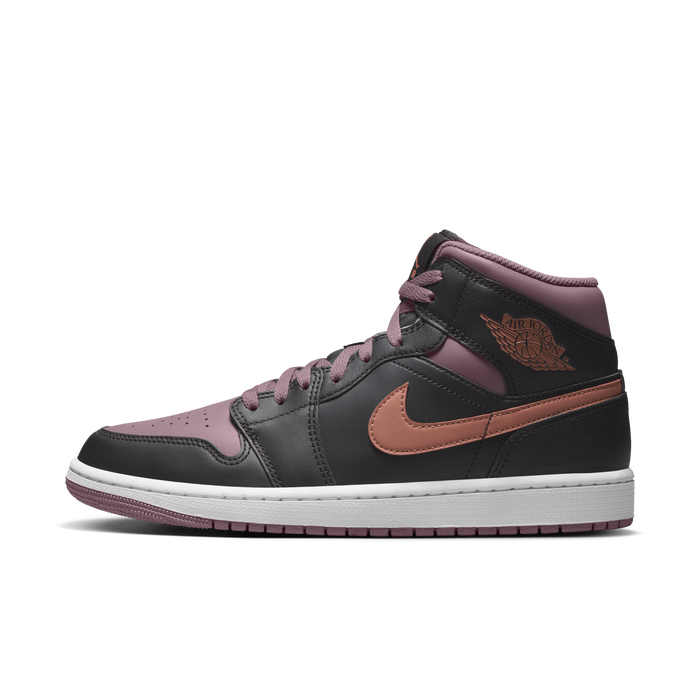Men's air jordan 1 mid premium fleece basketball shoes hotsell