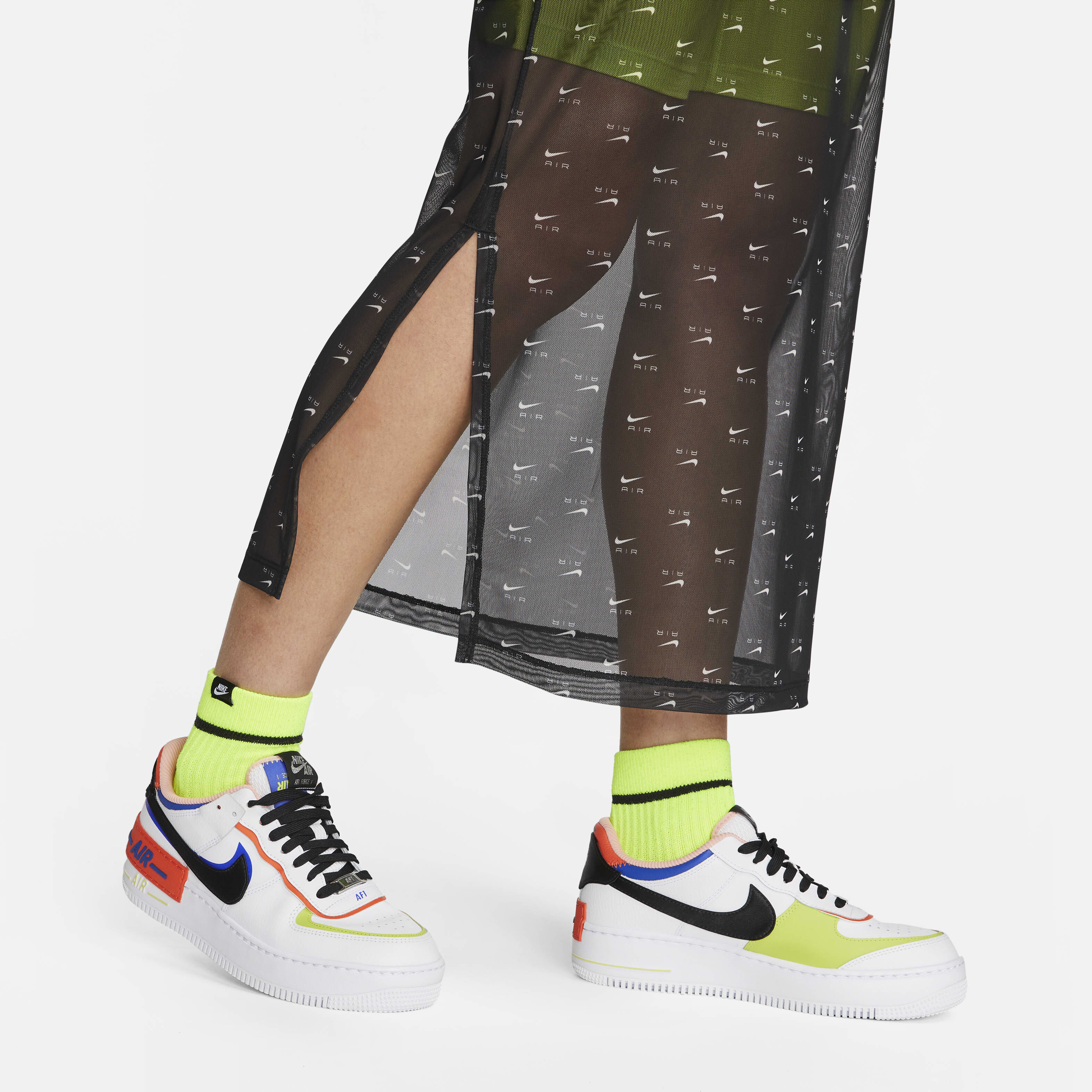 Buy Nike Air Women s Printed Mesh Long sleeve Dress Nike Saudi Official