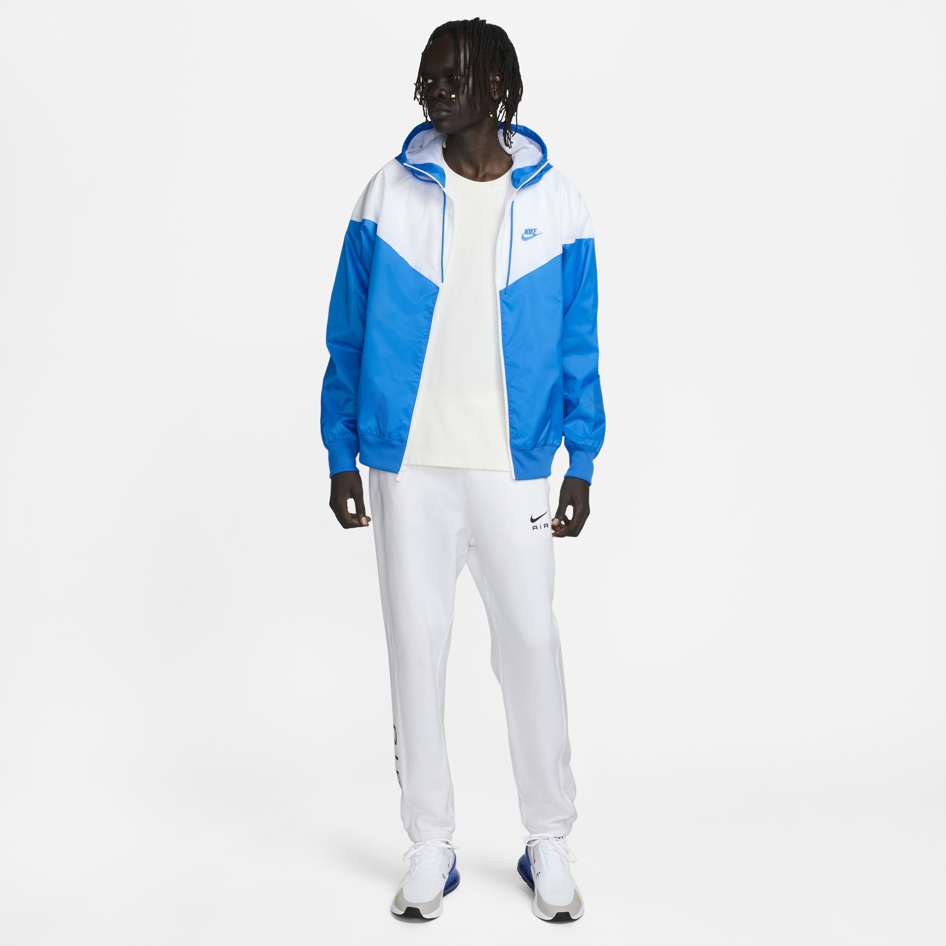 Buy Nike Sportswear Windrunner Men s Hooded Jacket Photo Blue White Photo Blue Nike Saudi Official