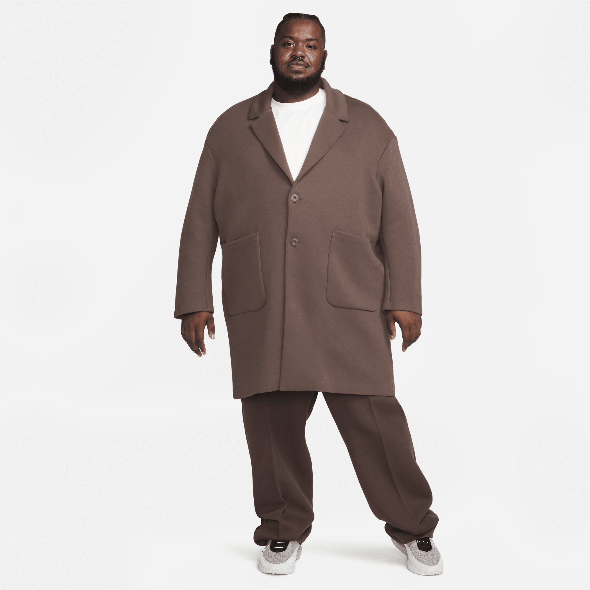 Mens fleece trench deals coat