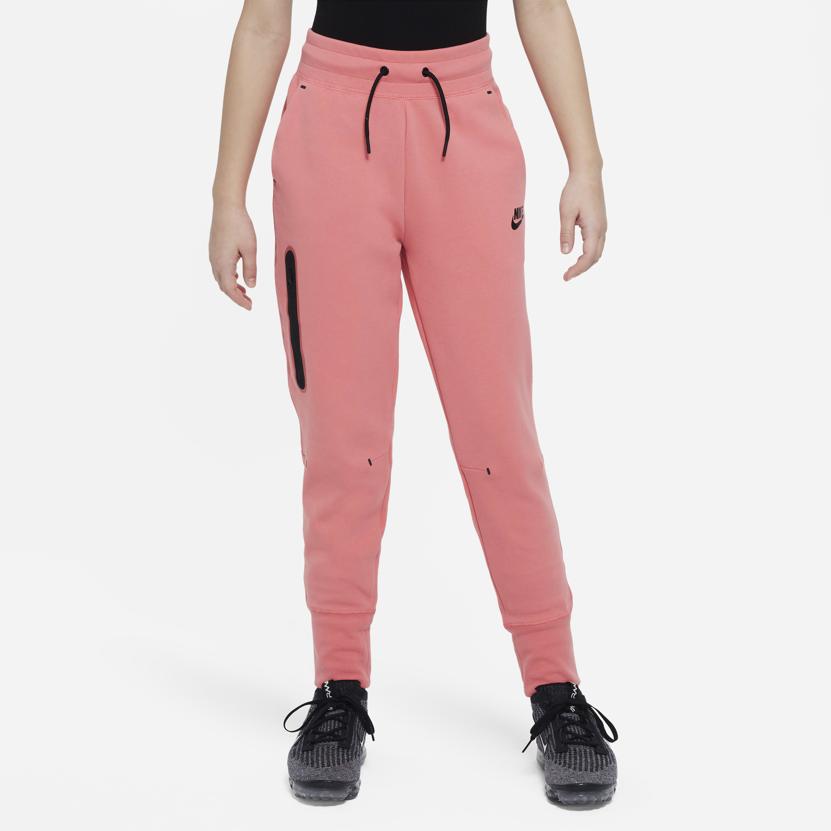 Buy Nike Sportswear Tech Fleece Older Kids Girls Trousers Sea Coral Black Nike Saudi Official