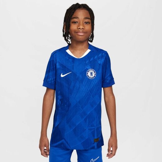 Kits & Jerseys-Nike, Chelsea FC 2025/26 Match Home, Older Kids' Nike Dri-FIT ADV Football Authentic Shirt