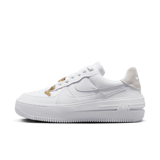 Nike air force 1 sales womens white and gold