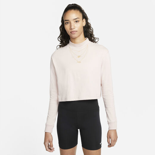 Women's Short Sleeves Shirts Sale-Nike, Nike Sportswear, Women's Long-Sleeve Mock Neck T-Shirt