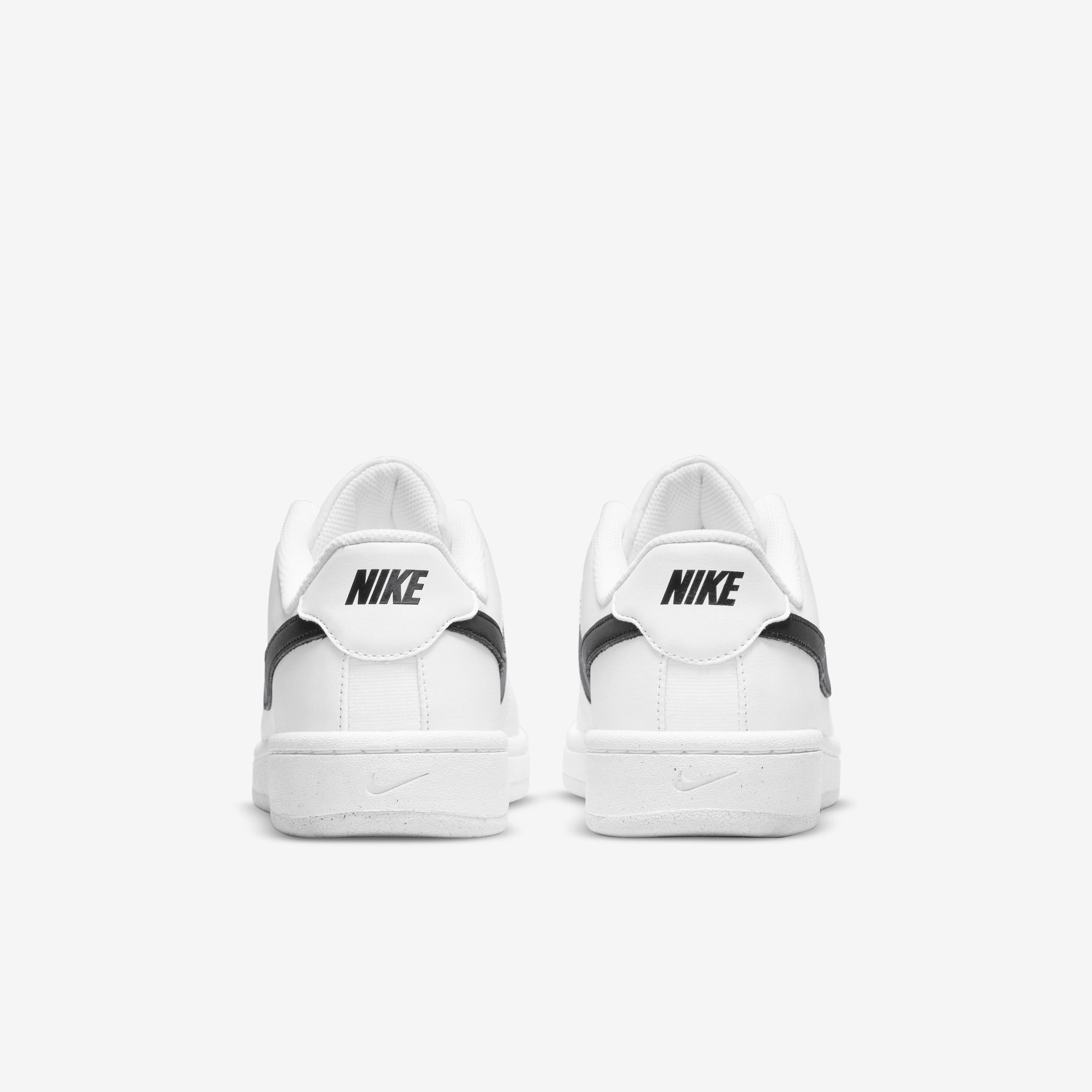 Nike court royale white with black swoosh 2025
