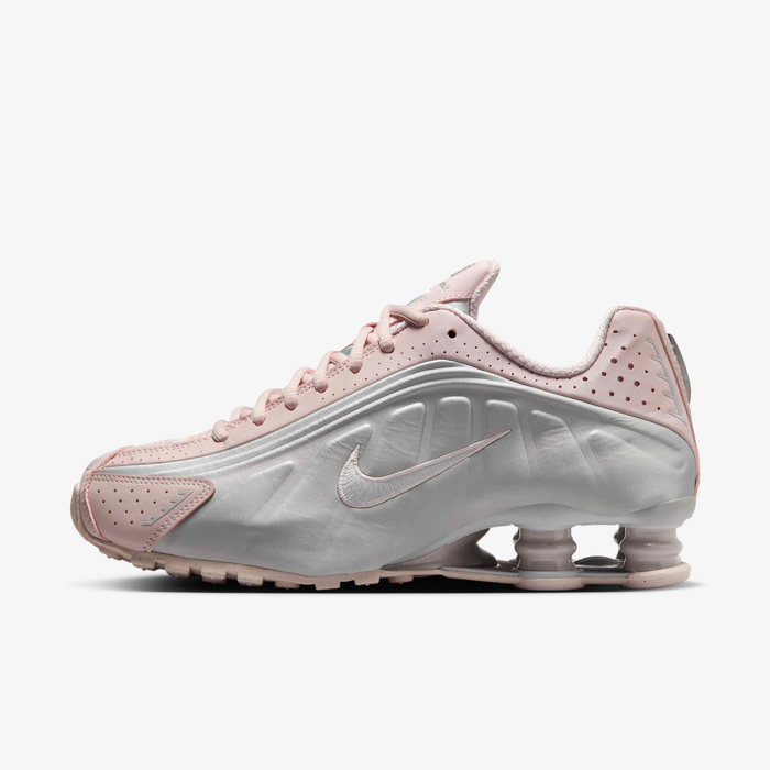 Buy Nike Shox R4 Women's Shoes Barely Rose/Metallic Platinum