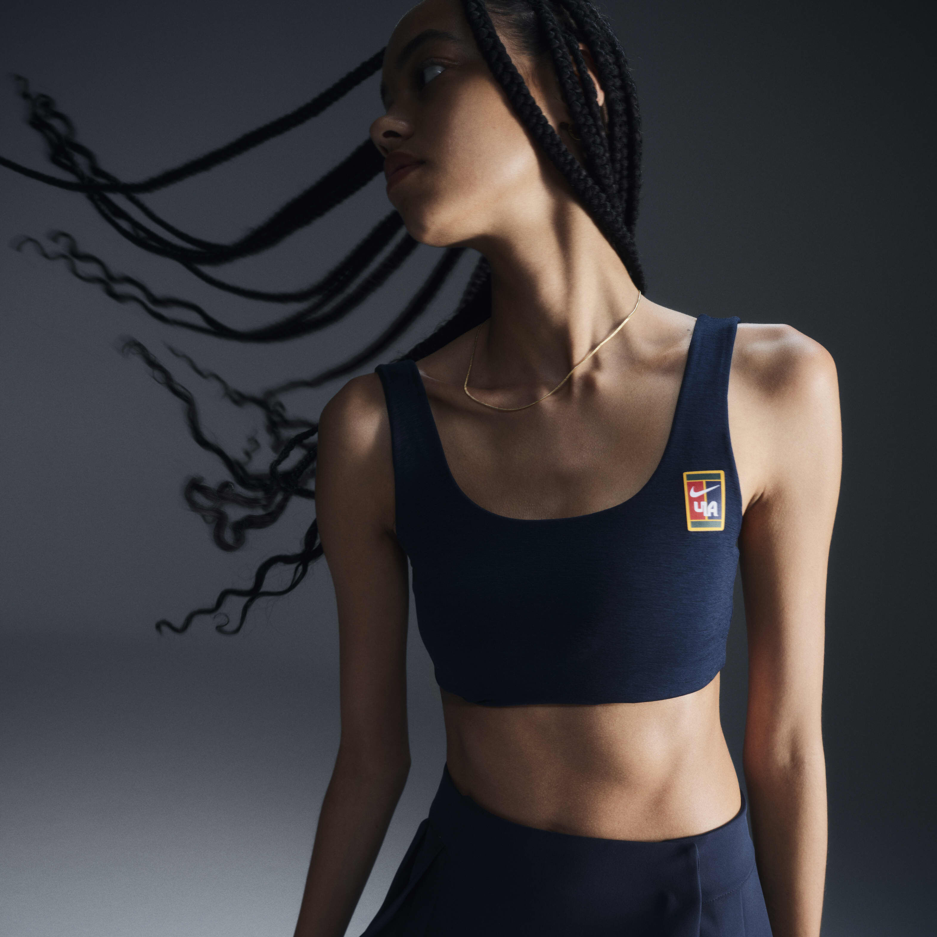 Buy Nike Women by YOON Women s Light Support Lightly Lined Sports Bra Armoury Navy White Nike Saudi Official