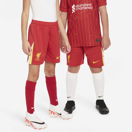 Kids' Shorts Sale-Nike, Liverpool F.C. 2024/25 Stadium Home, Older Kids' Nike Dri-FIT Football Replica Shorts