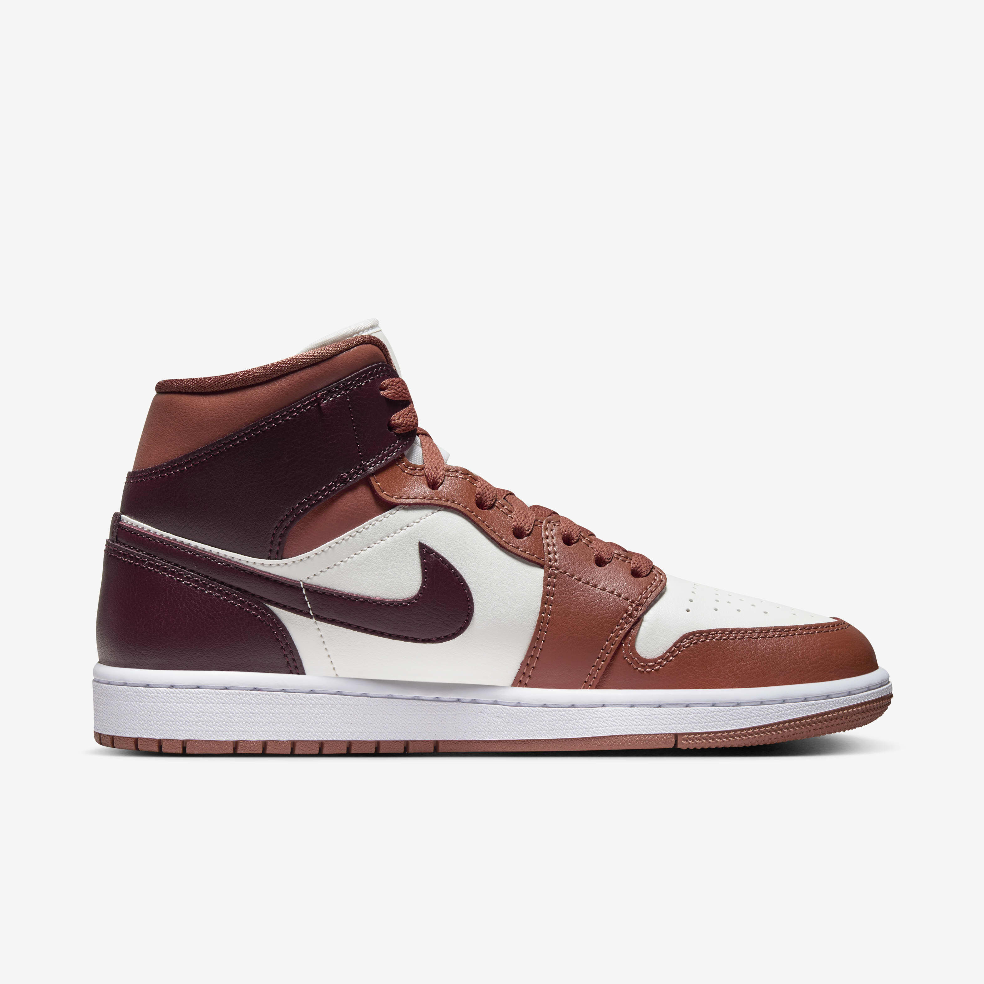 Buy Air Jordan 1 Mid Women s Shoes Dusty Peach Sail White Night Maroon Nike Saudi Official