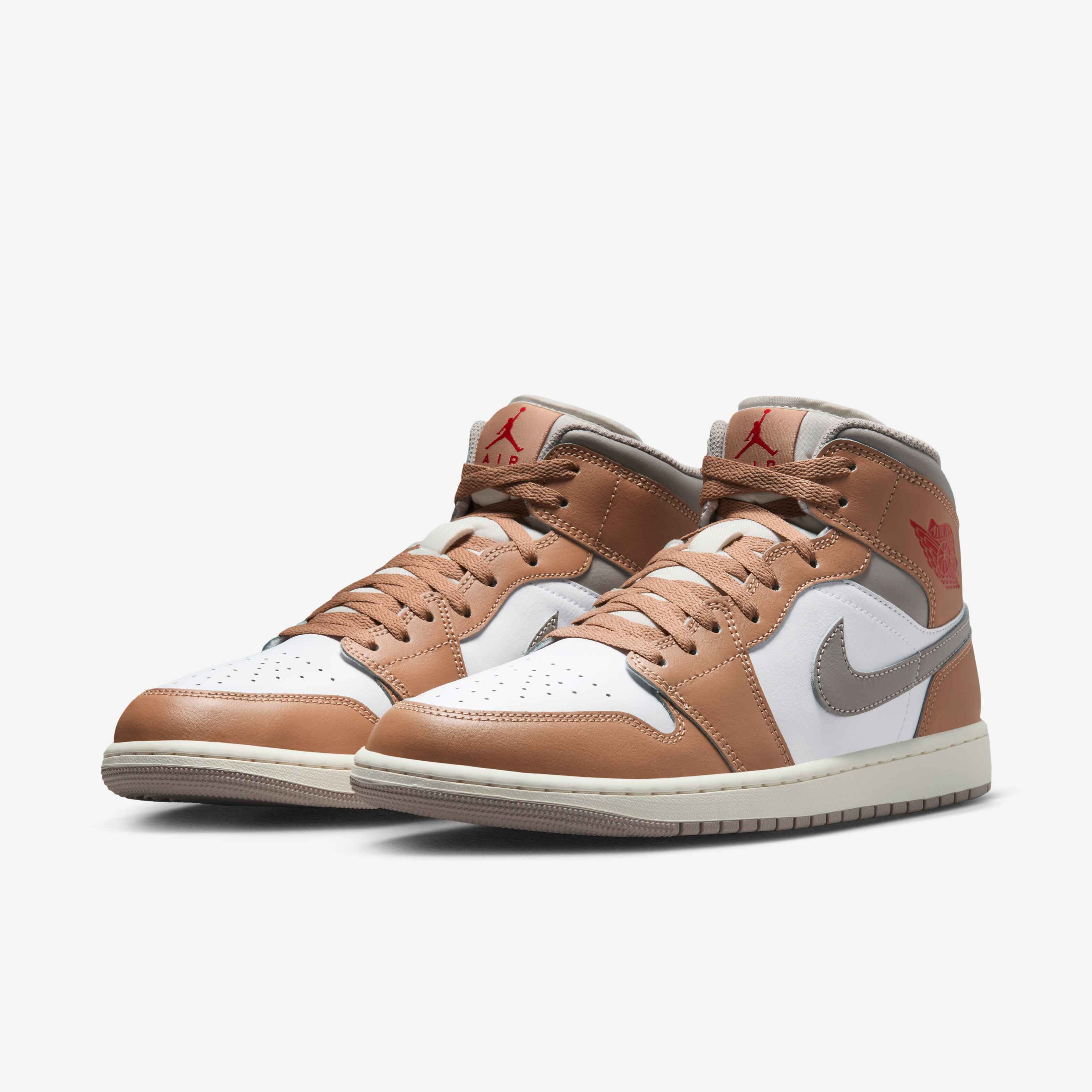 Buy Air Jordan 1 Mid Men's Shoes - Hemp/White/College Grey