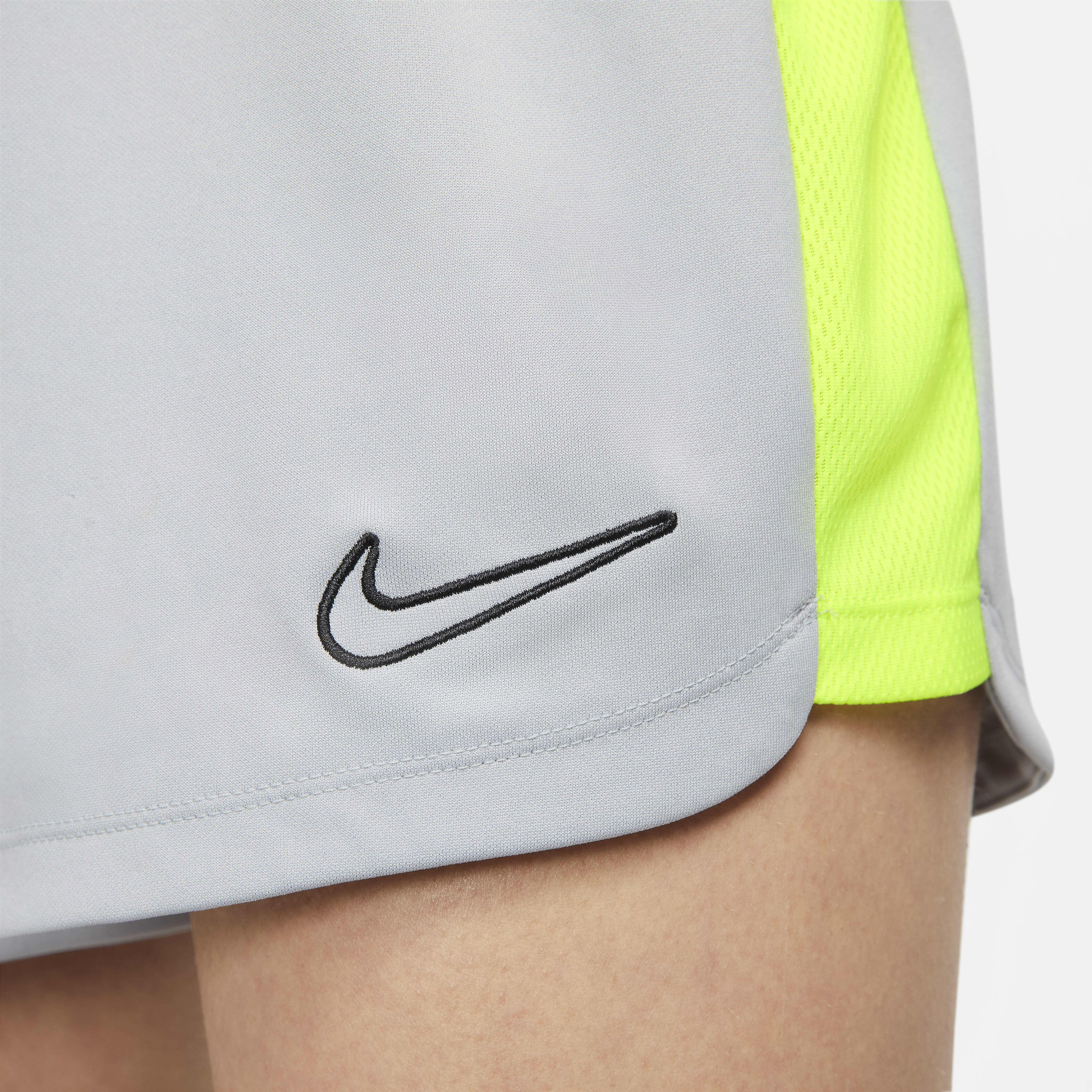 Buy Nike Dri FIT Academy 23 Women s Football Shorts Flat Silver Volt Black Nike Saudi Official