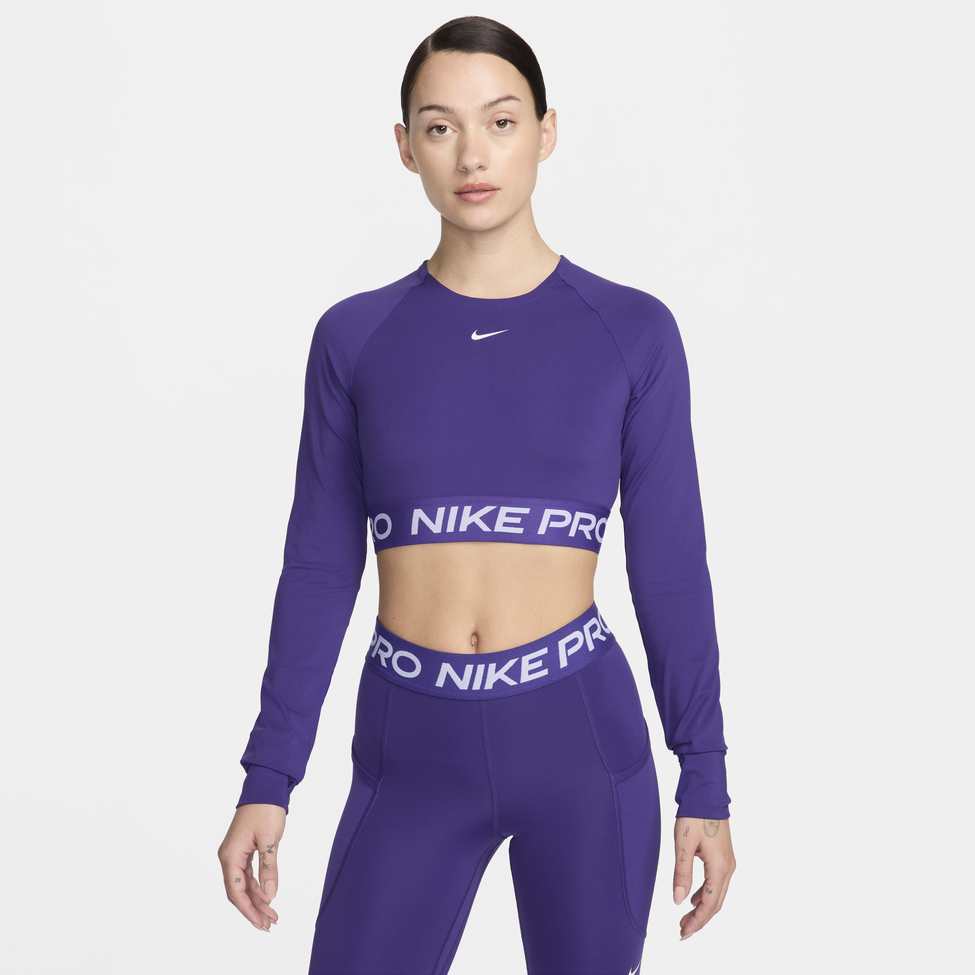 Buy Nike Pro Women's Dri-FIT Cropped Long-Sleeve Top Court