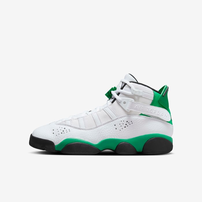 Buy Jordan Rings Older Kids' Shoes White/Black/Lucky Green