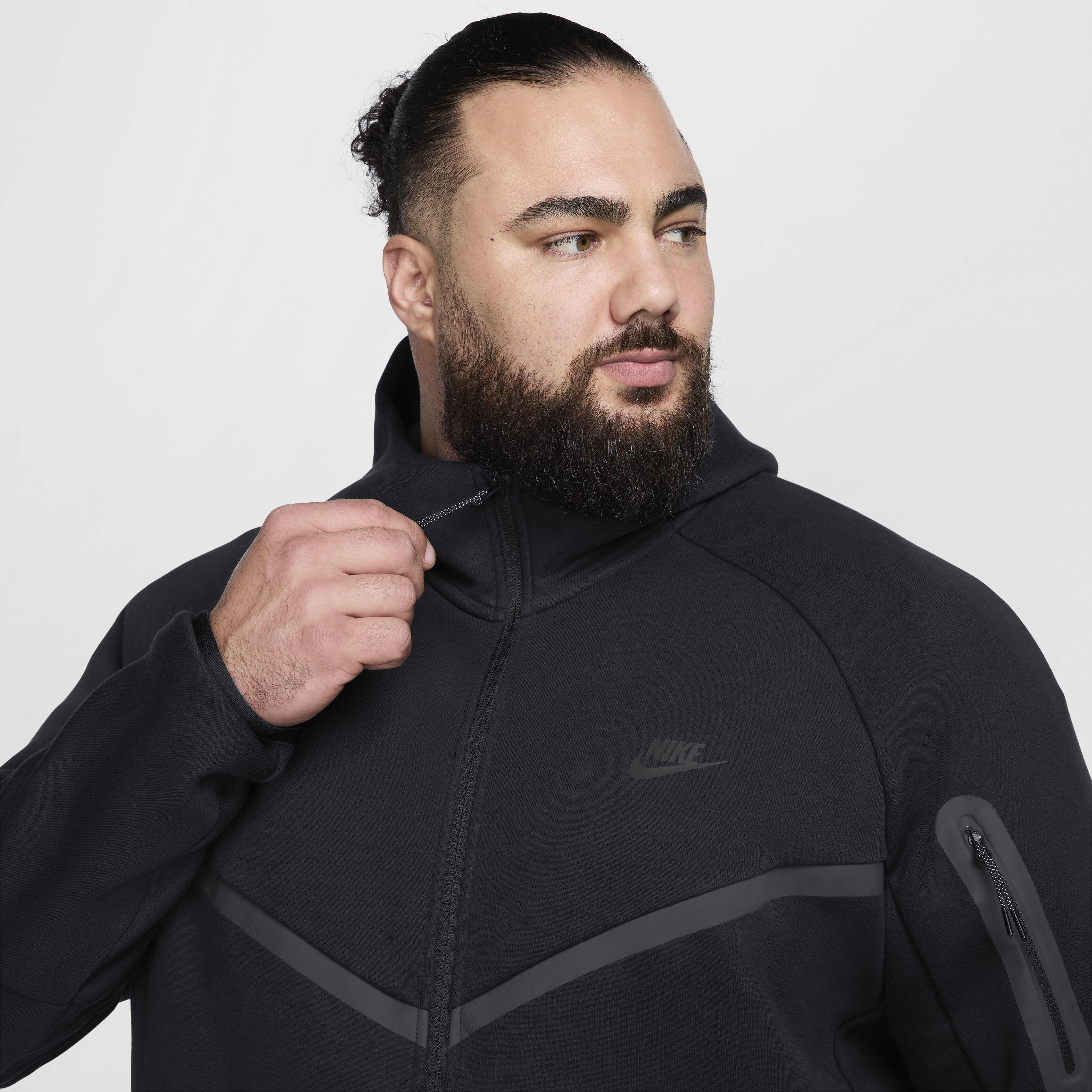 Buy Nike Tech Men's Full-Zip Windrunner Hoodie - Black/Black