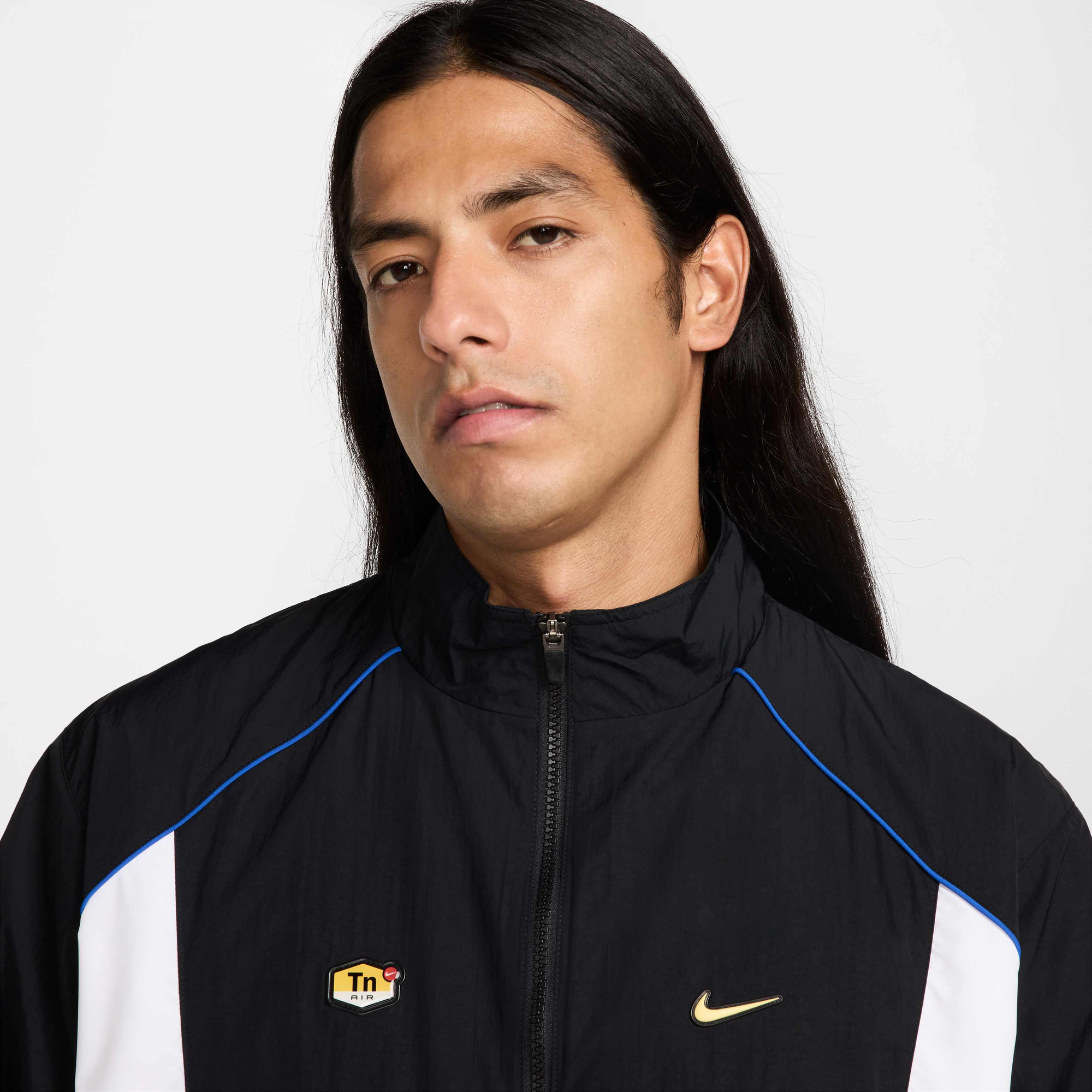 Nike Lab Heritage Jacket White Black BIG SWOOSH 'Black White