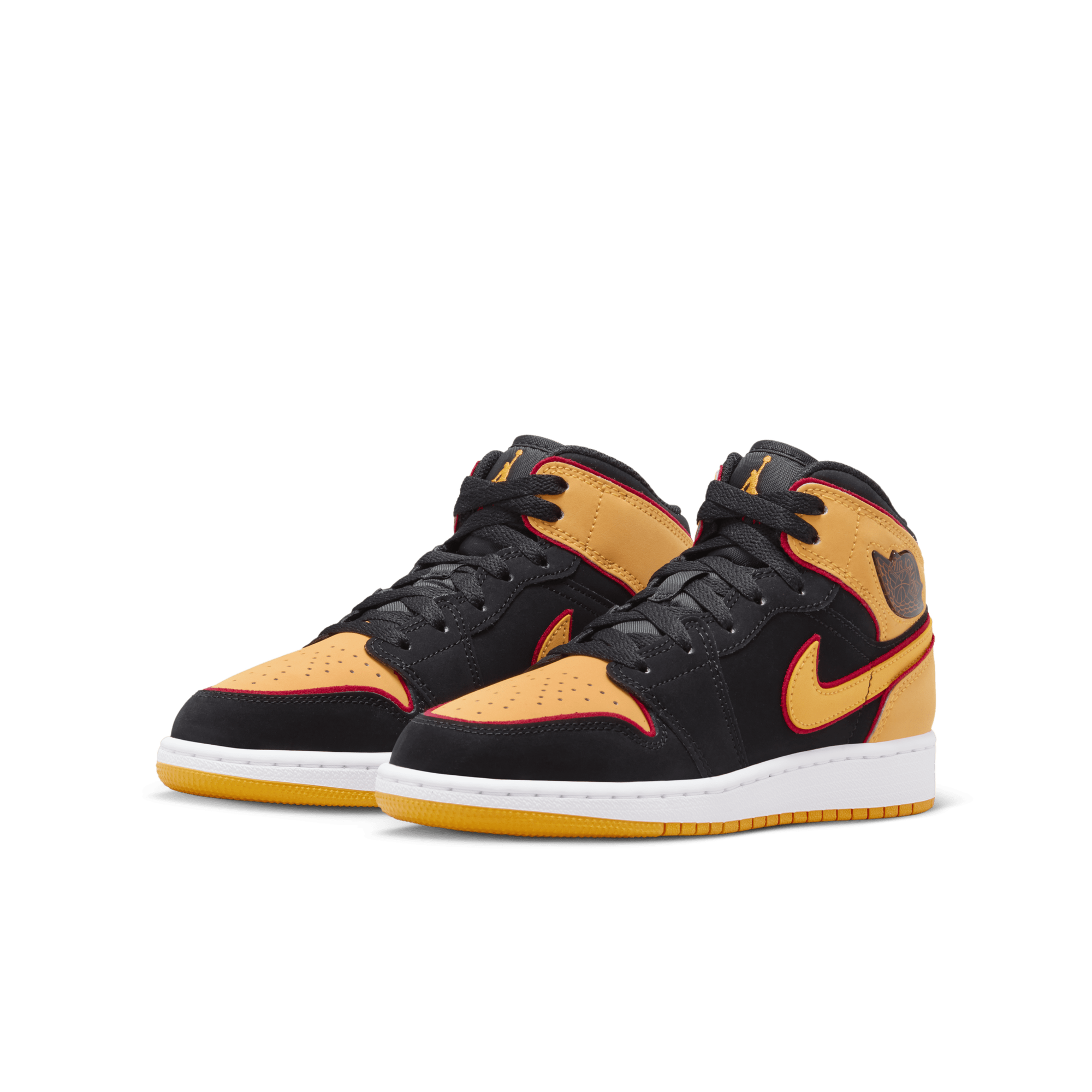 Nike air jordan 1 2025 mid black orange peel