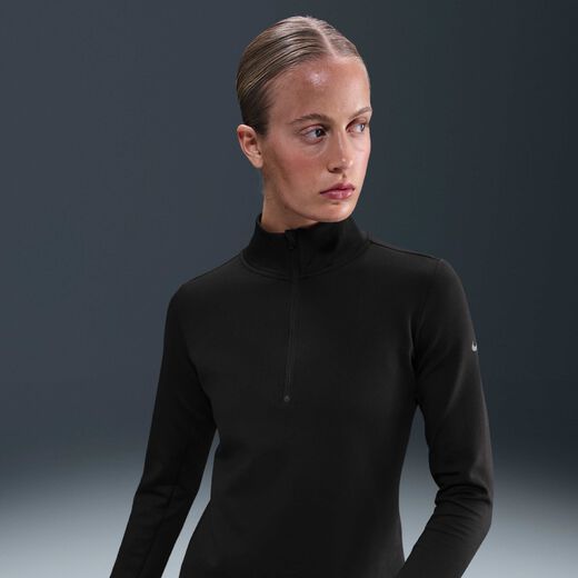 New In Women's Long Sleeves Shirts-Nike, Nike One, Women's Therma-FIT 1/2-Zip Mid Layer