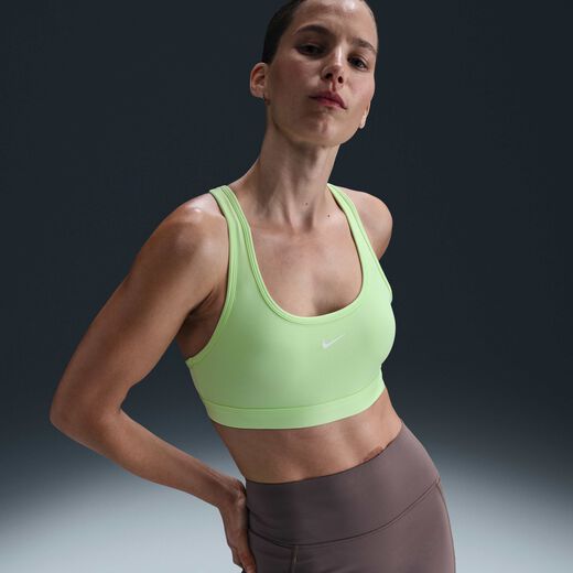 حمالات صدر رياضية دعم خفيف نسائية-نايكي, نايكي سووش لايت سابورت, صدرية رياضية بدون بطانة للنساء