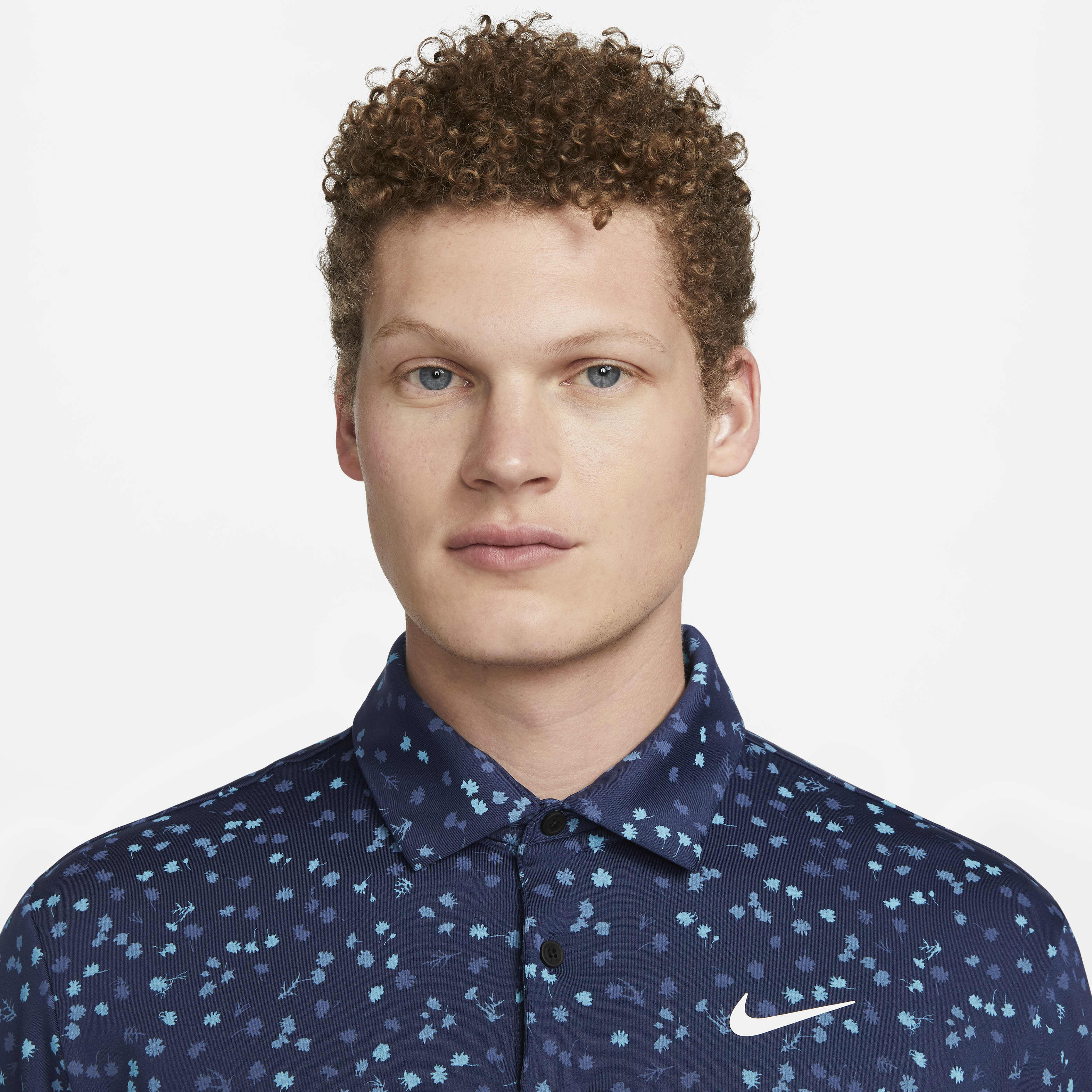 Nike floral golf polo store