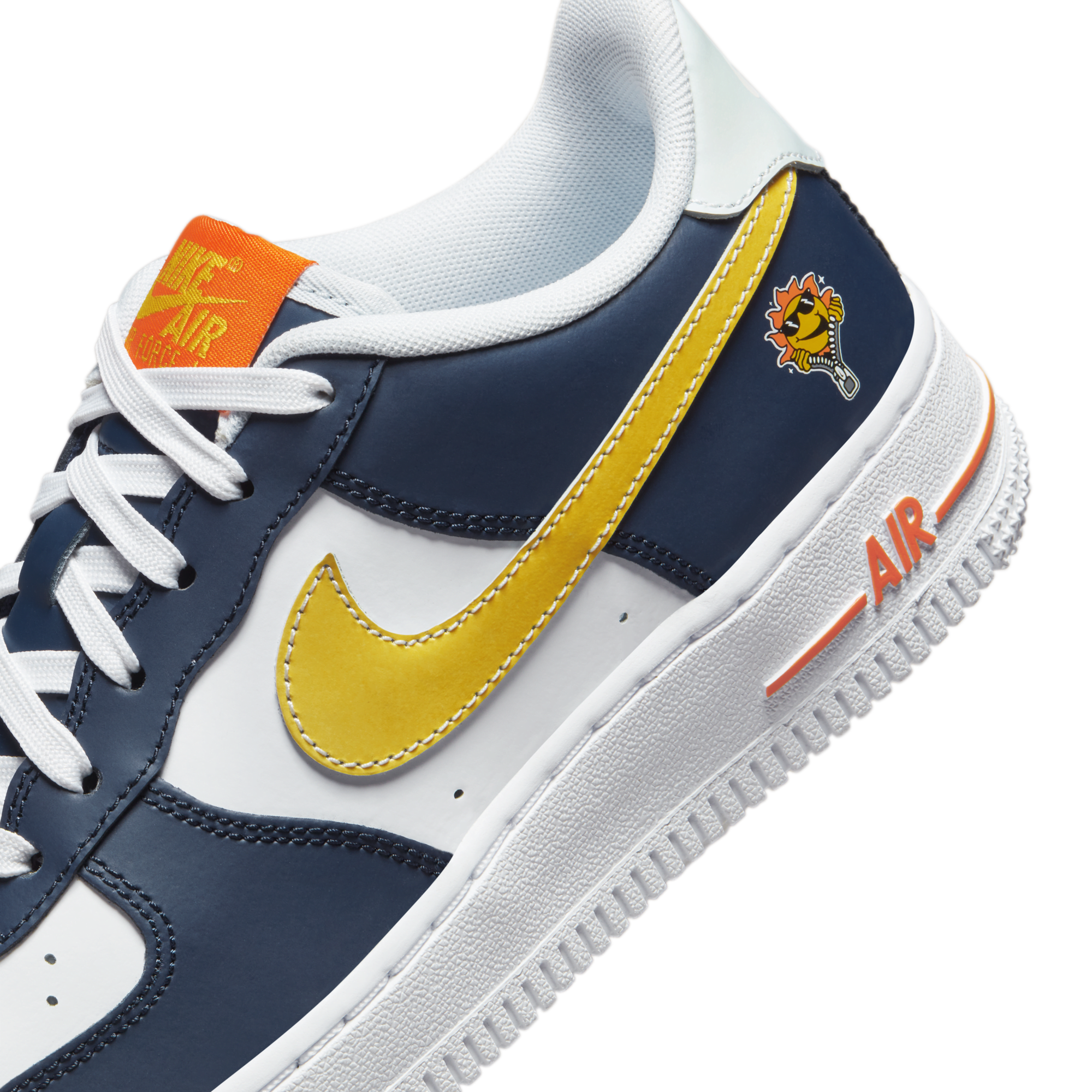 Yellow and shop navy blue af1
