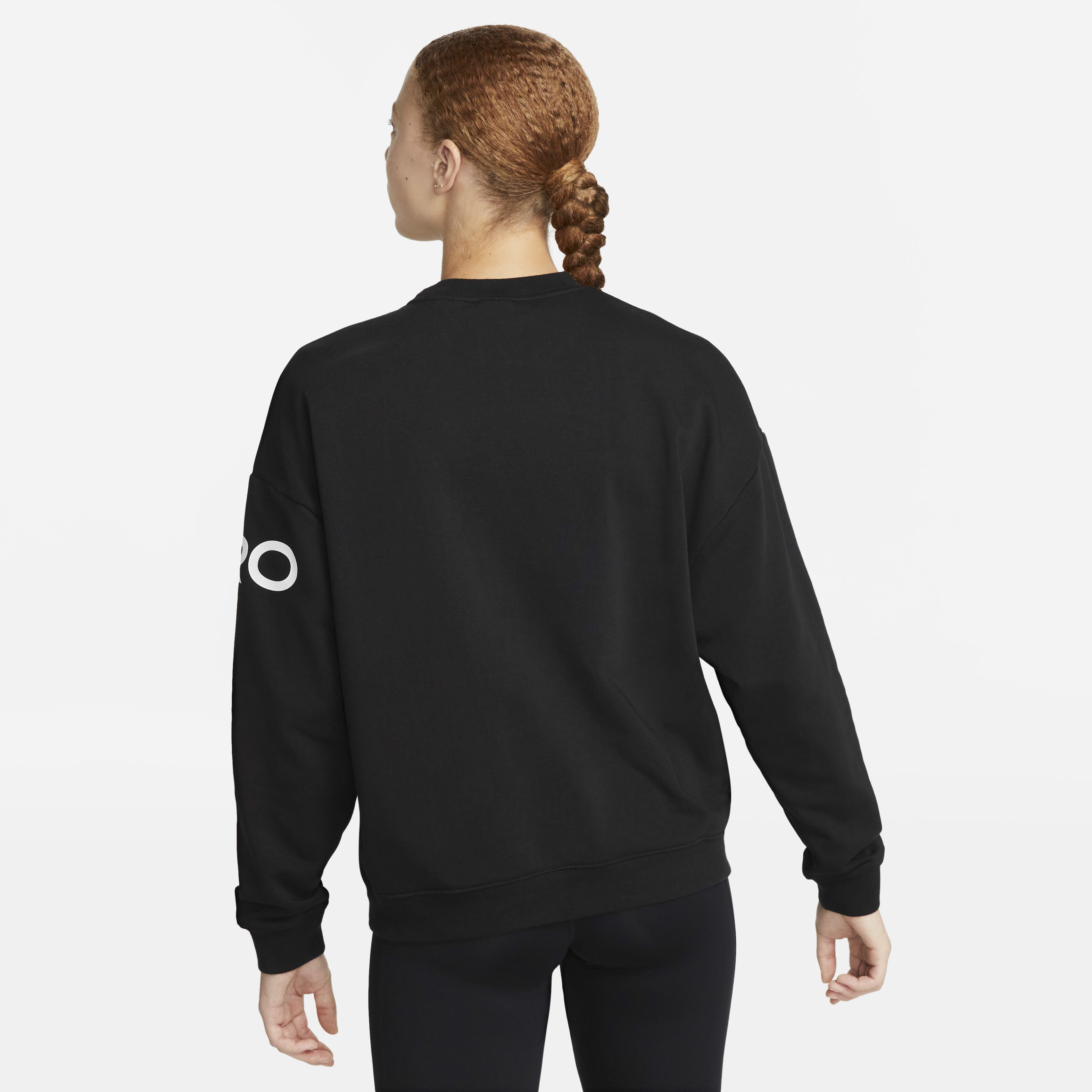 Buy Nike Dri FIT Get Fit Women s French Terry Graphic Crew Neck Sweatshirt Nike Saudi Official