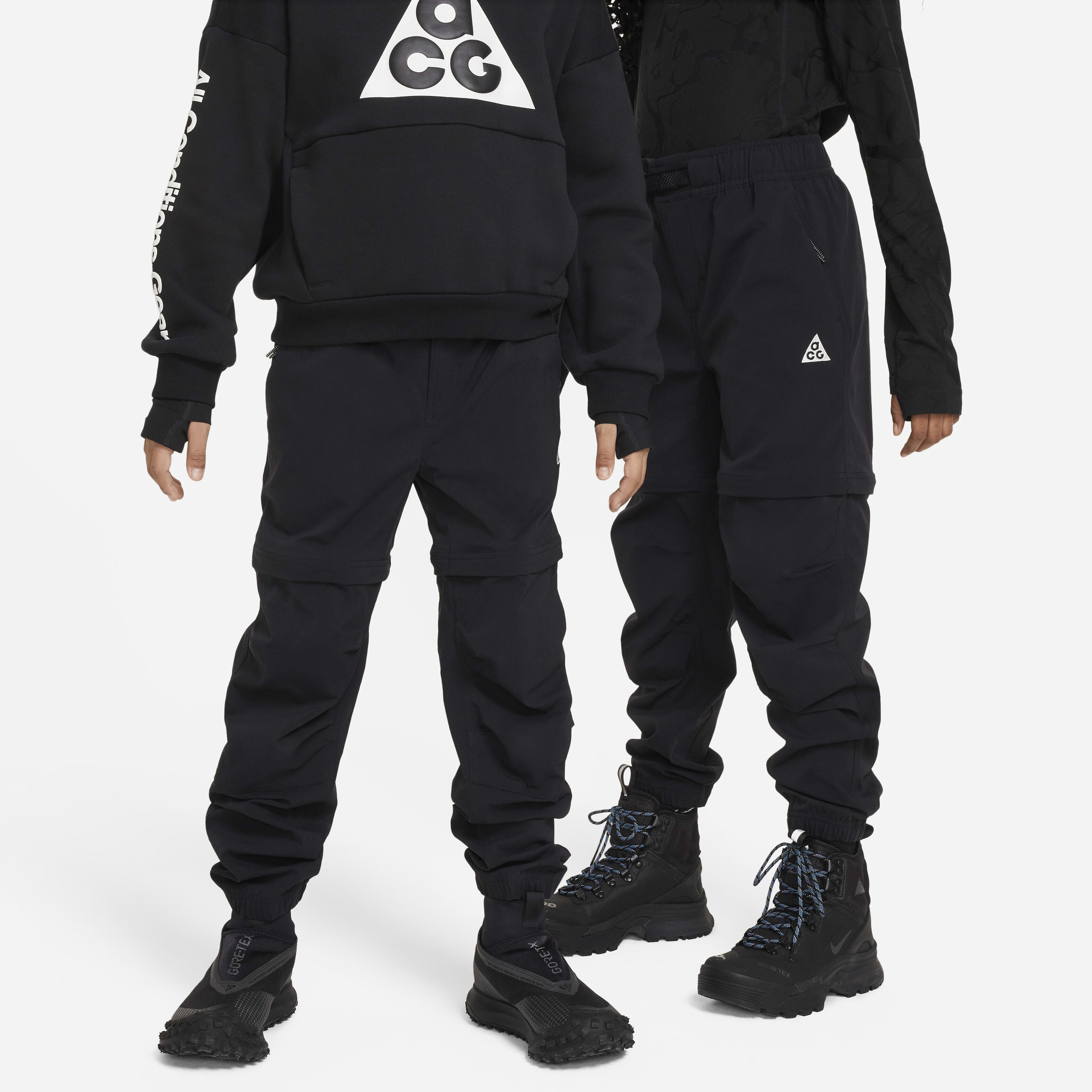 nike acg black convertible trousers
