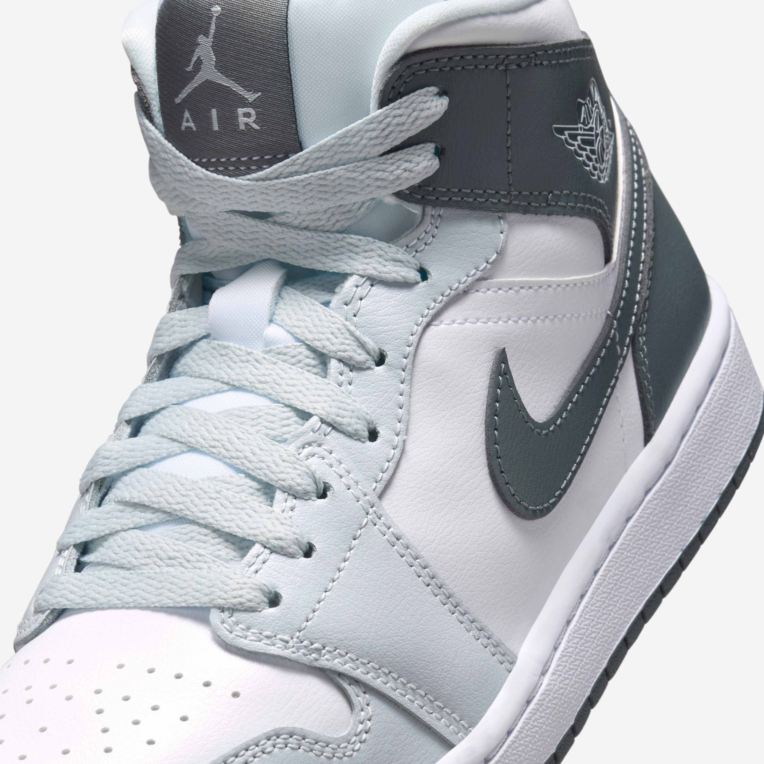 Buy Air Jordan 1 Mid Women's Shoes - White/Pure Platinum/Smoke