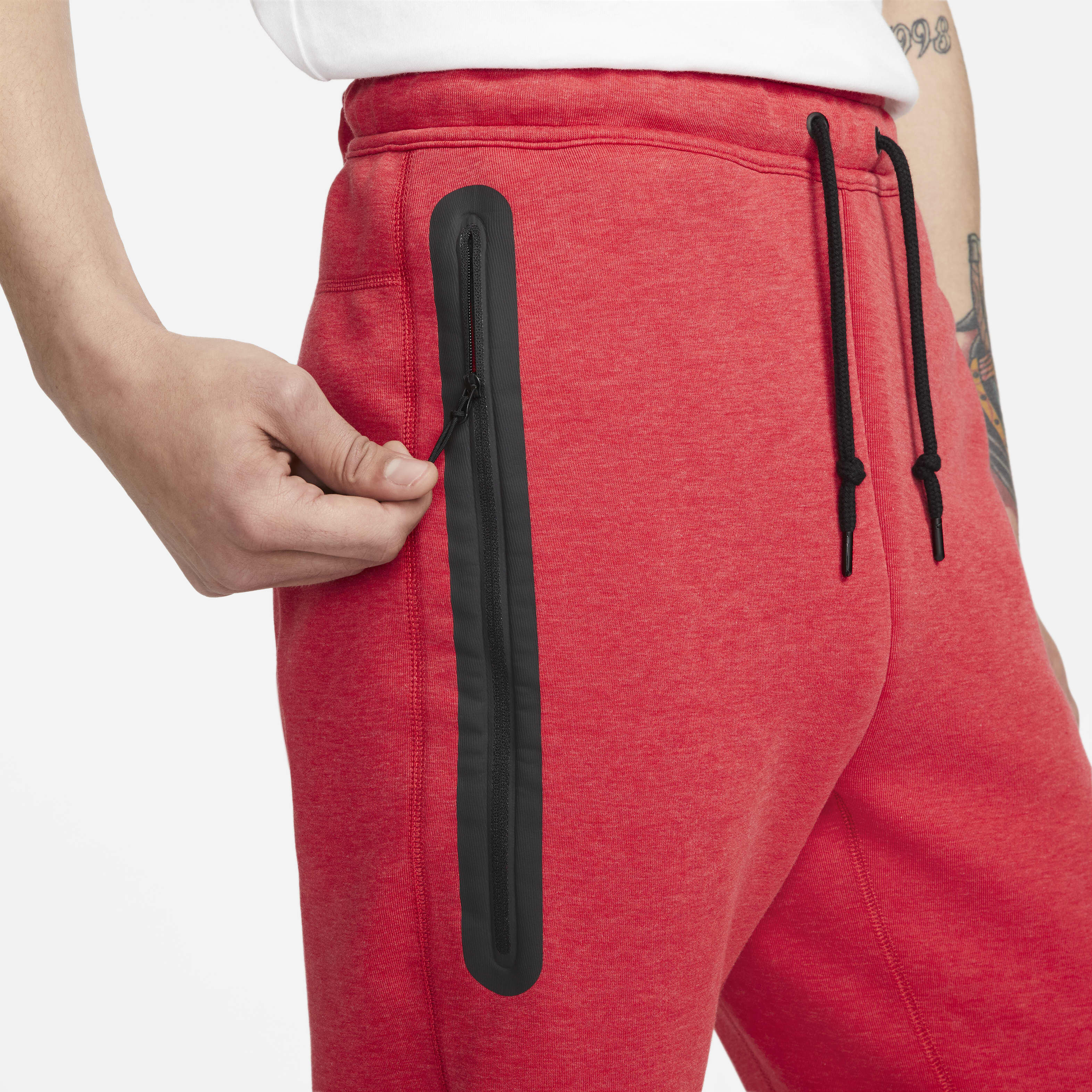 Buy Nike Sportswear Tech Fleece Men s Joggers Light University Red Heather Black Nike Saudi Official