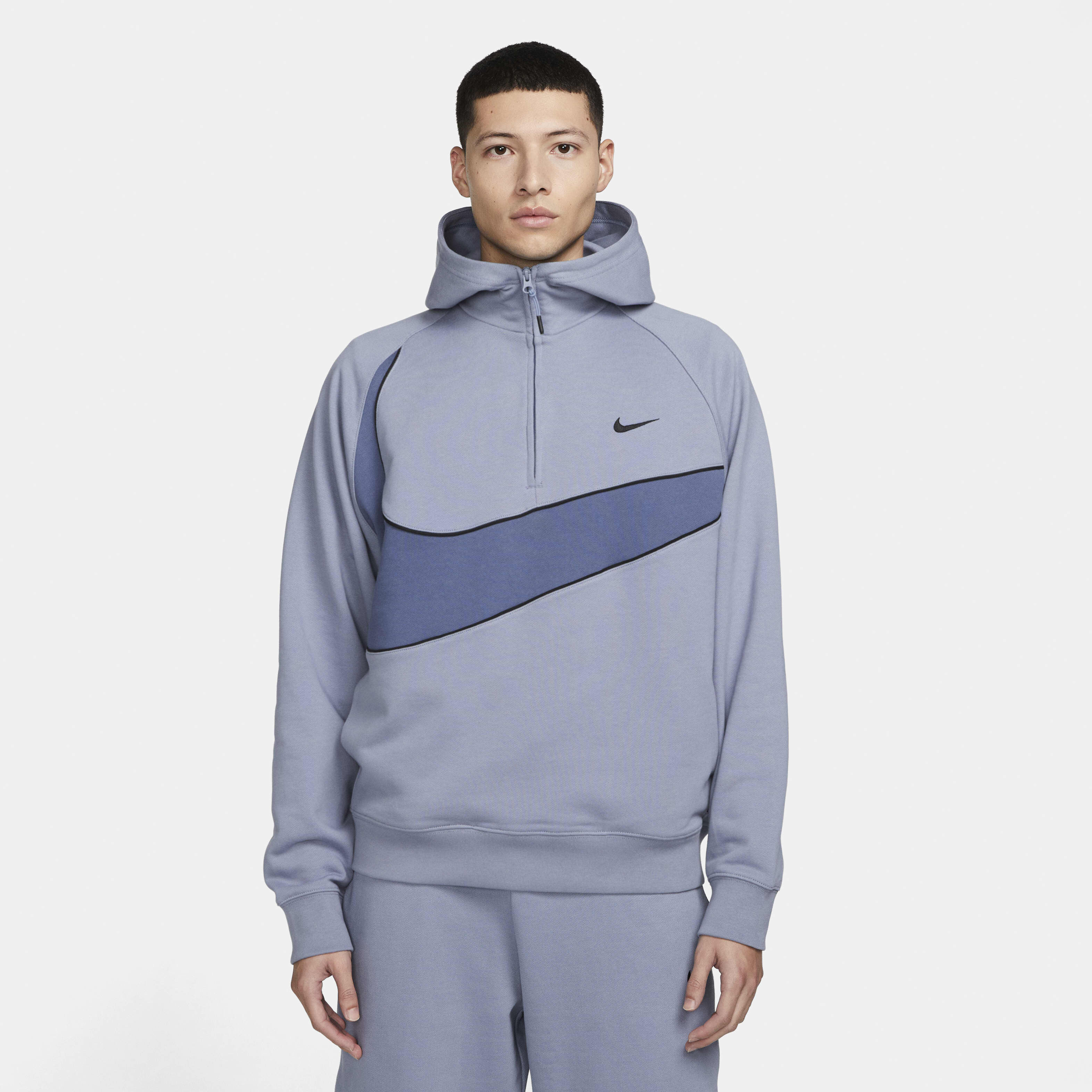 Buy Nike Swoosh Men's 1/2-Zip Fleece Hoodie - Ashen Slate/Diffused
