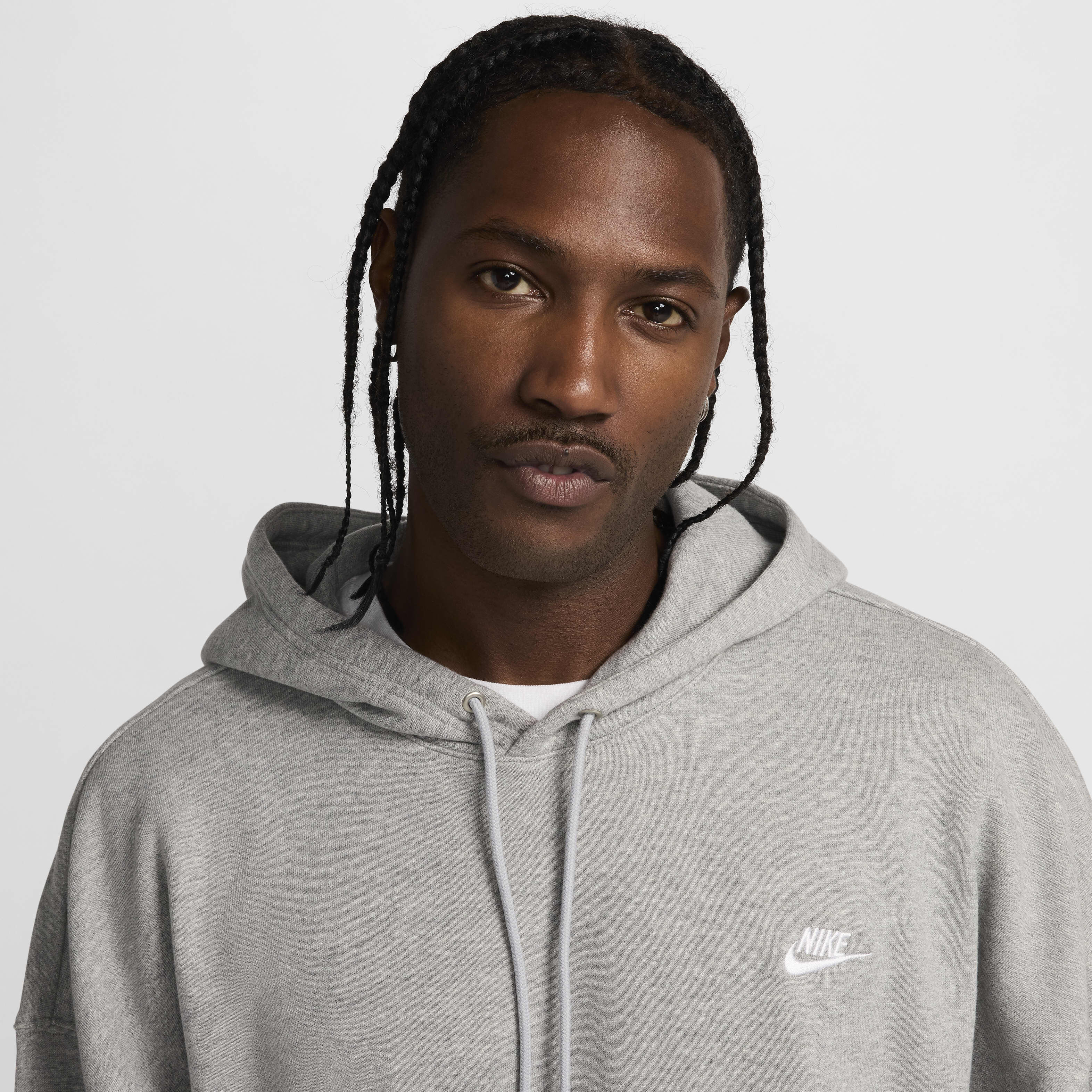 【ナイキ】Nike Club French Terry Pullover Hoodie Dark Grey Nike Club french terry oversized hoodie in gray | ASOS