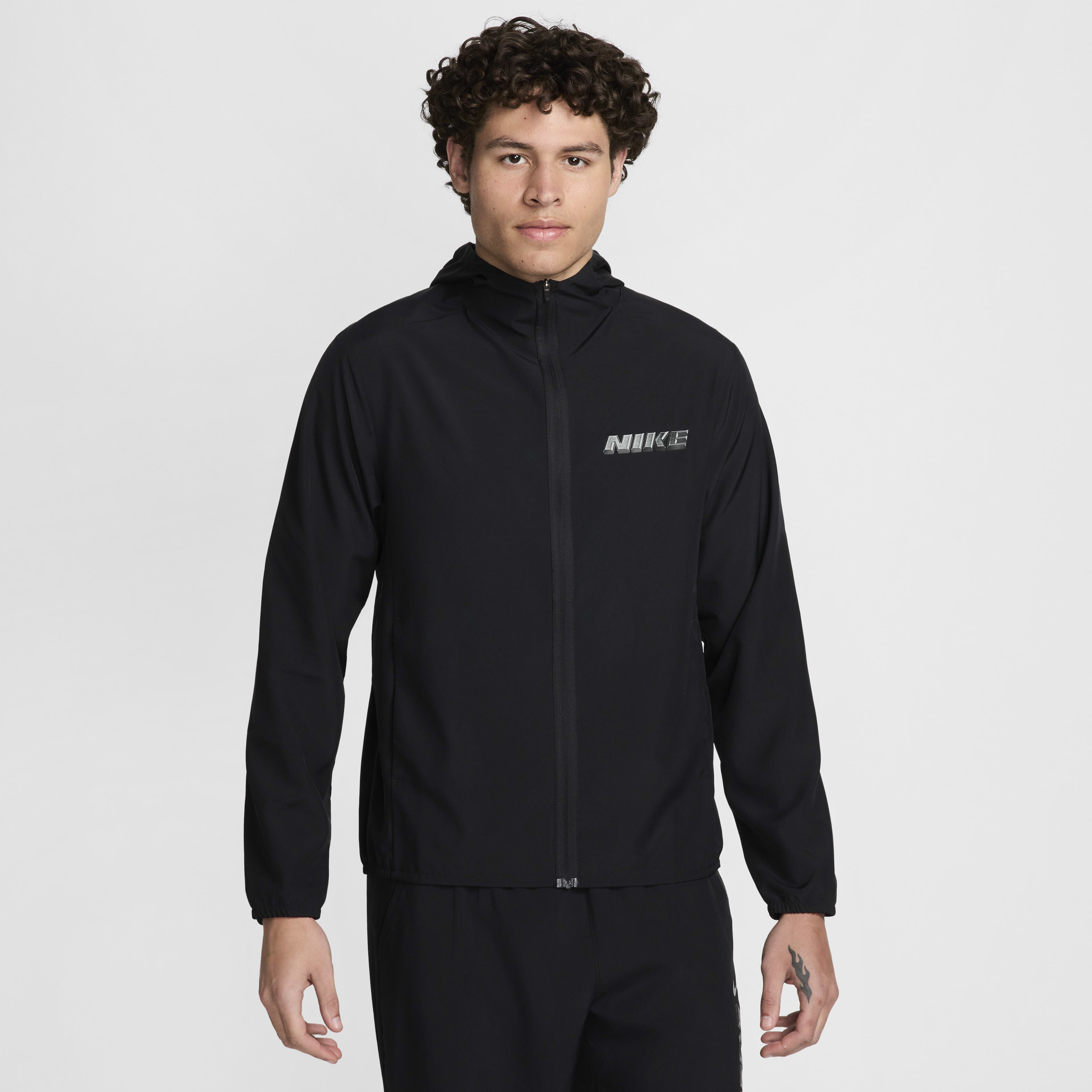 Buy Nike Form Men s Dri FIT Versatile Jacket Black Metallic Silver Nike Saudi Official