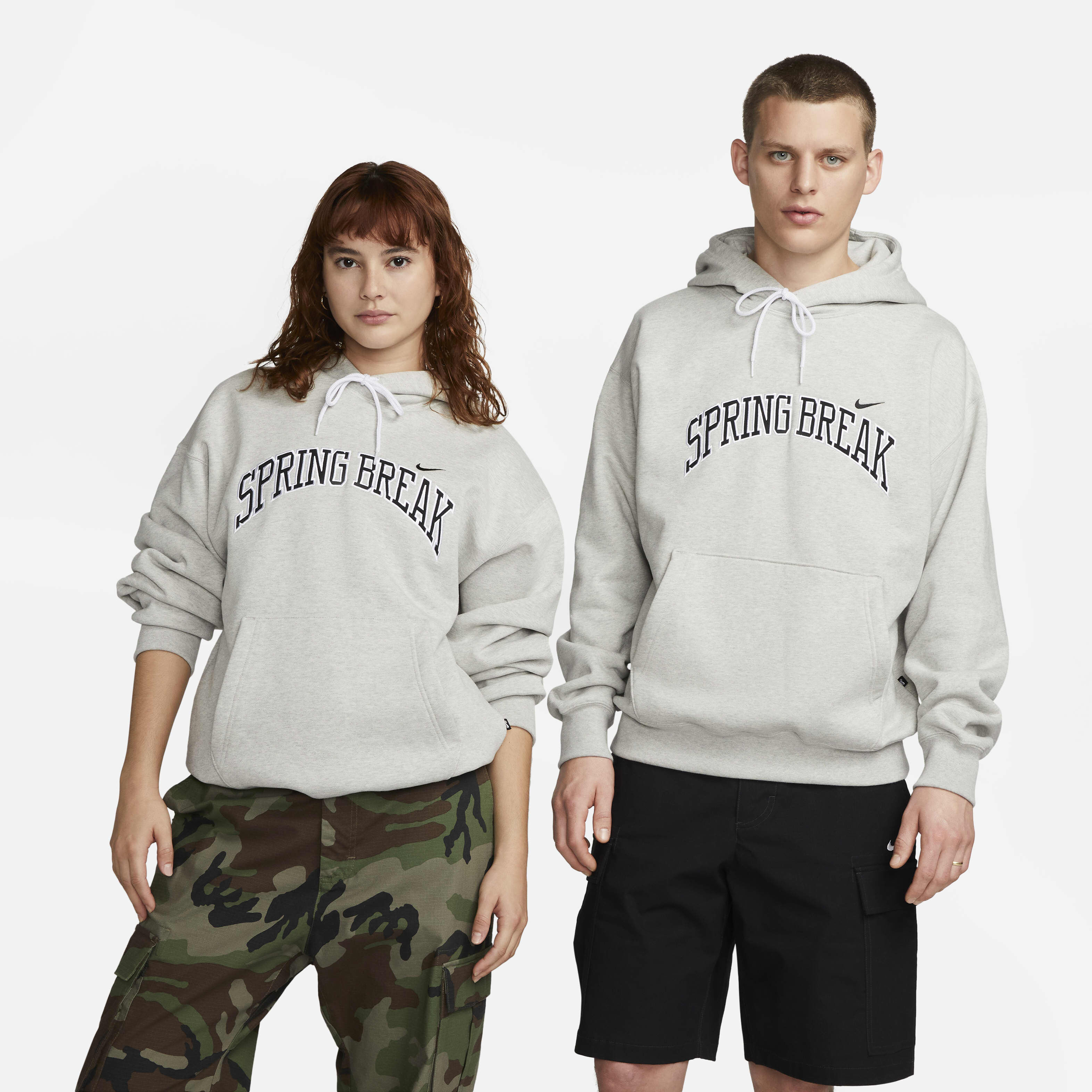 Buy Nike SB Fleece Pullover Skate Hoodie - Grey Heather