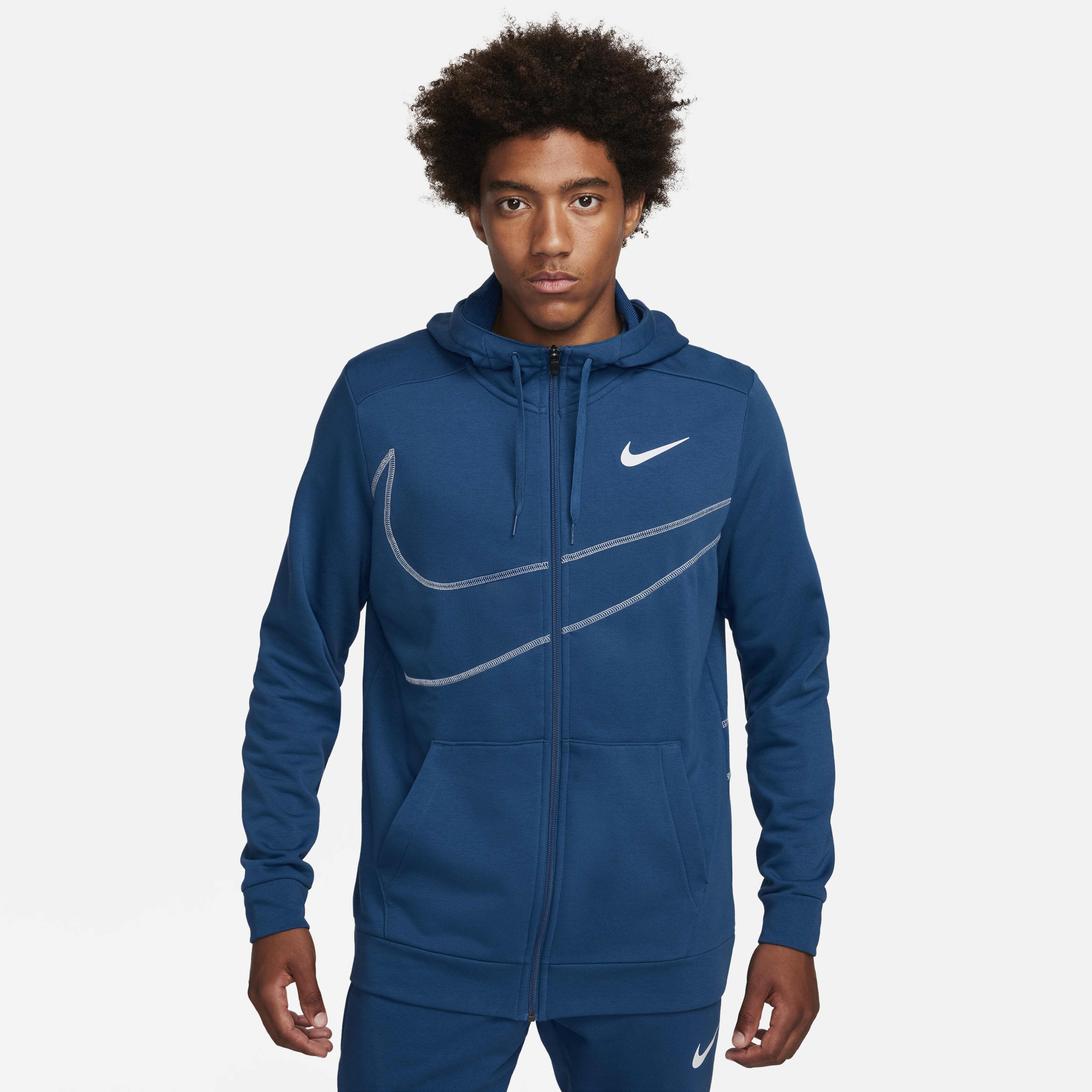 Buy Nike Dri FIT Men s Fleece Full Zip Fitness Hoodie Nike Saudi Official