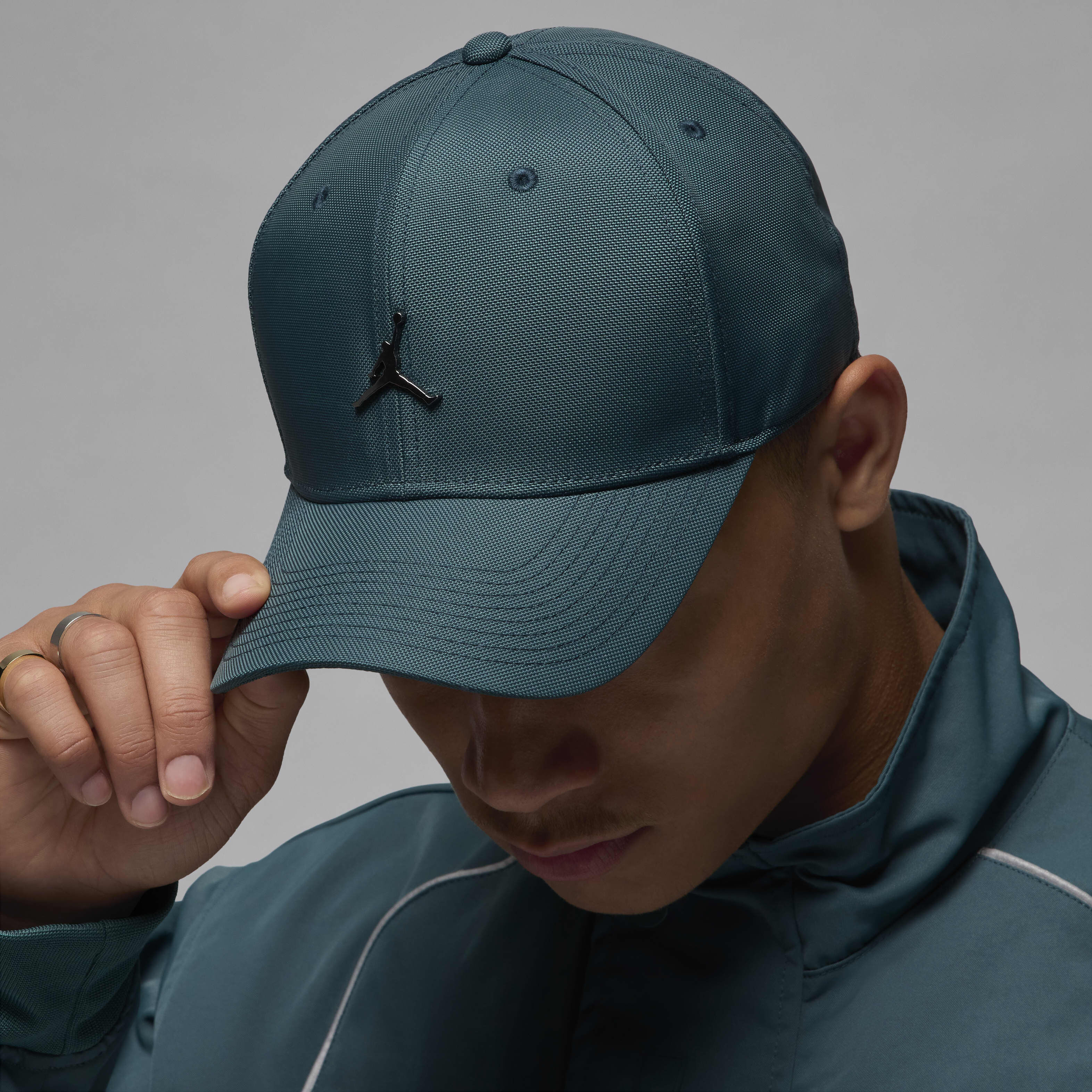 Buy Jordan Rise Cap Adjustable Hat Oxidised Green Gunmetal Nike Saudi Official