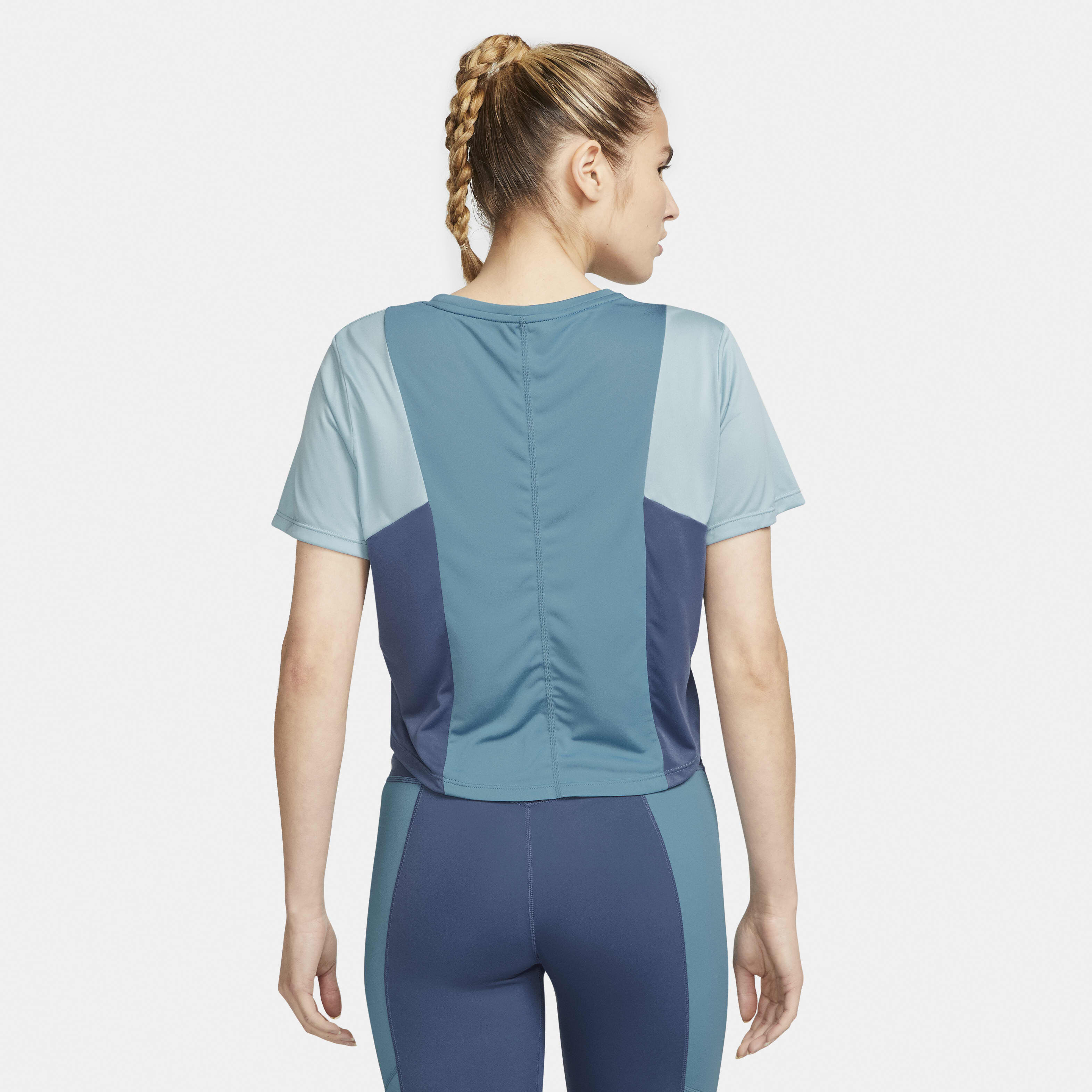 Buy Nike Dri FIT One Women s Colour Block Short Sleeve Training Crop Top Nike Saudi Official