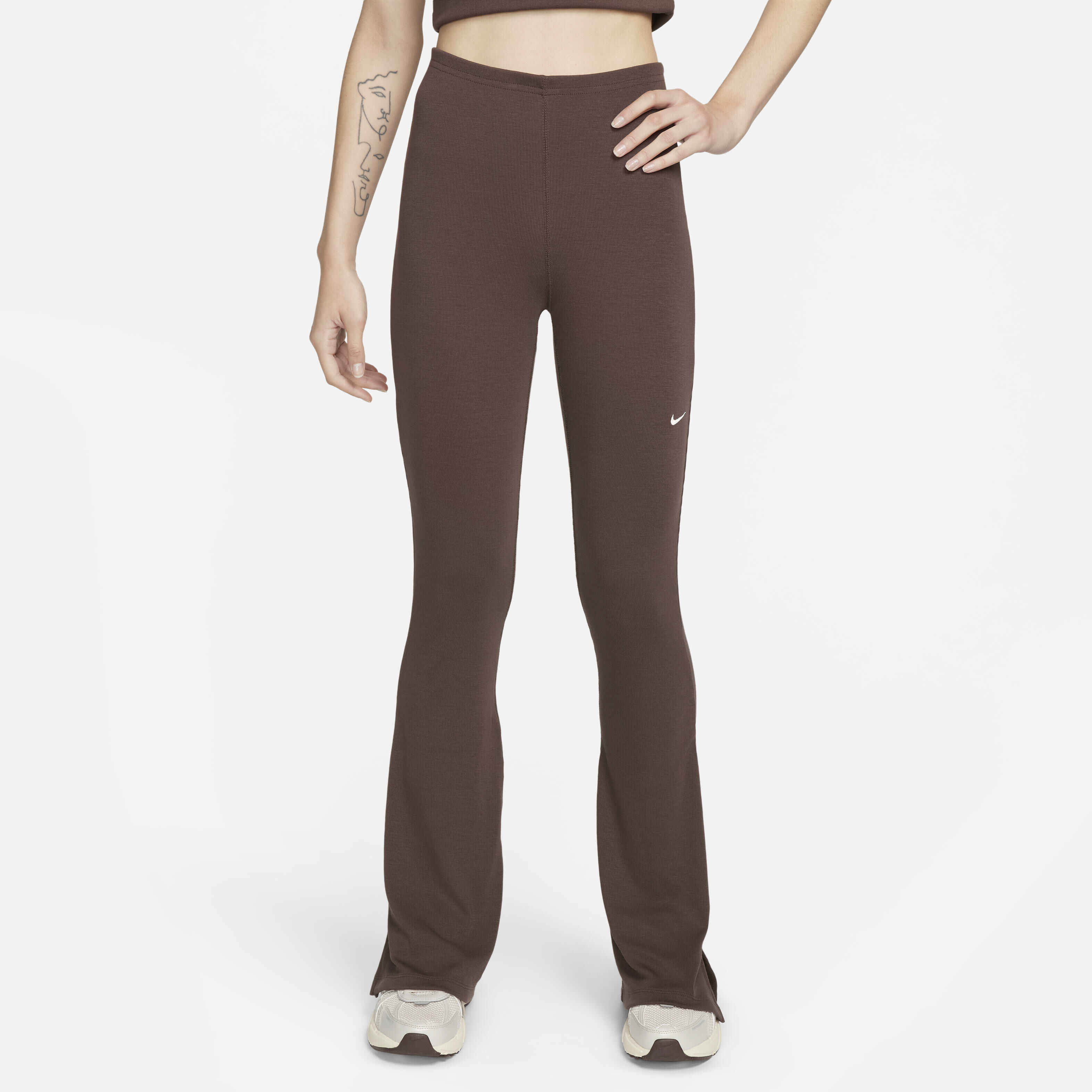 Buy Nike Sportswear Chill Knit Women s Tight Mini Rib Flared Leggings Nike Saudi Official