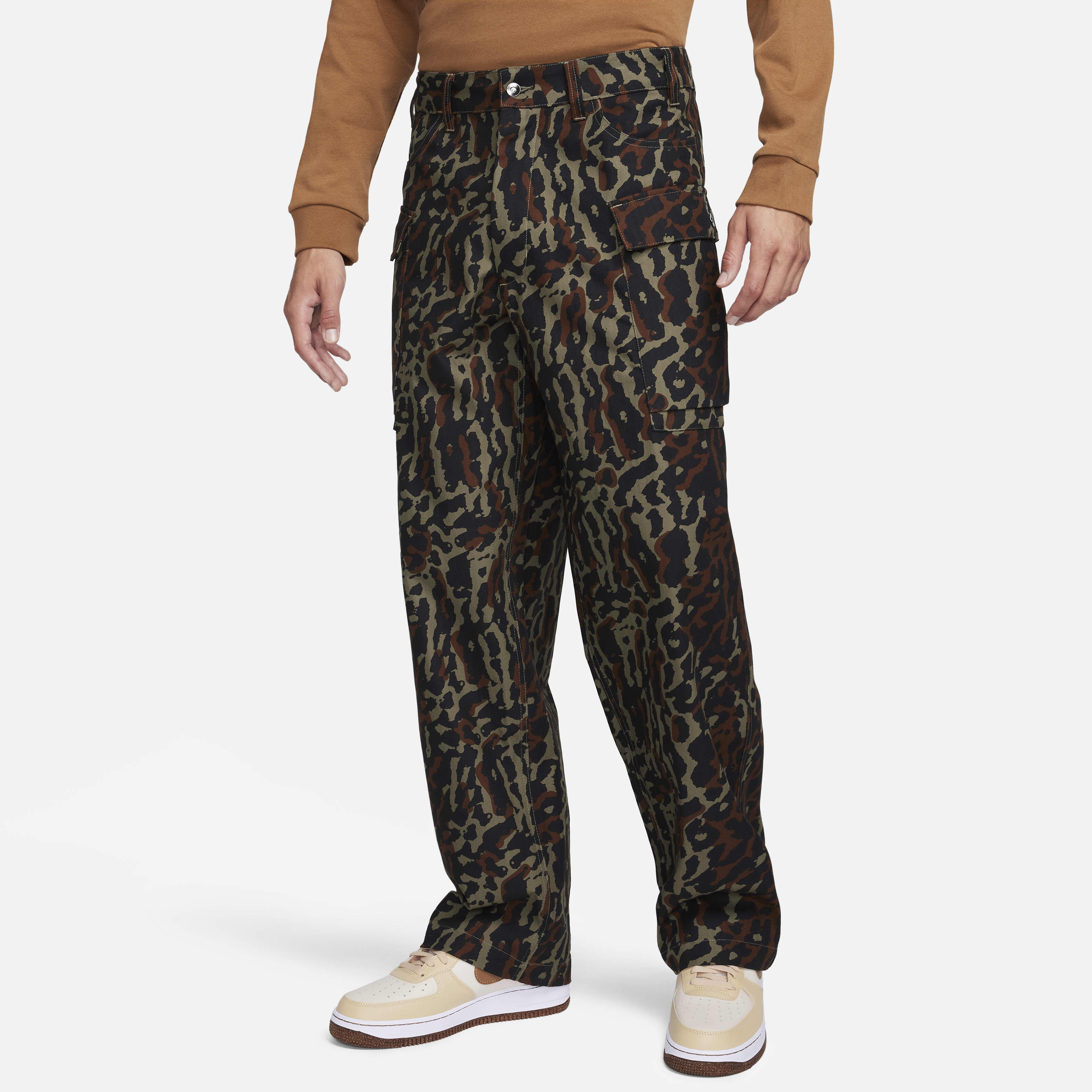 Zebra print cargo trousers deals