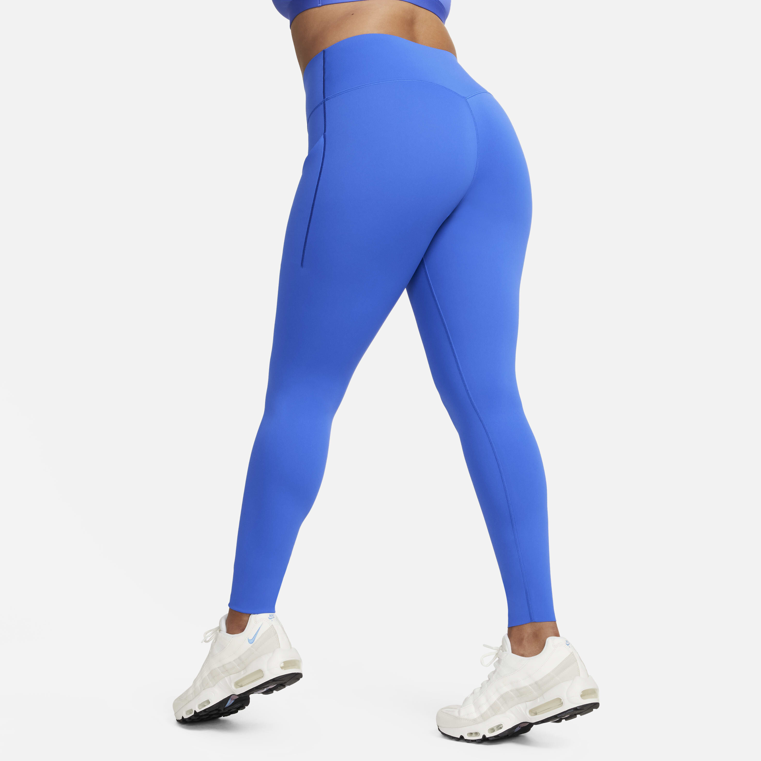 Buy Nike Universa Women s Medium Support High Waisted Full Length Leggings with Pockets Hyper Royal Black Nike Saudi Official