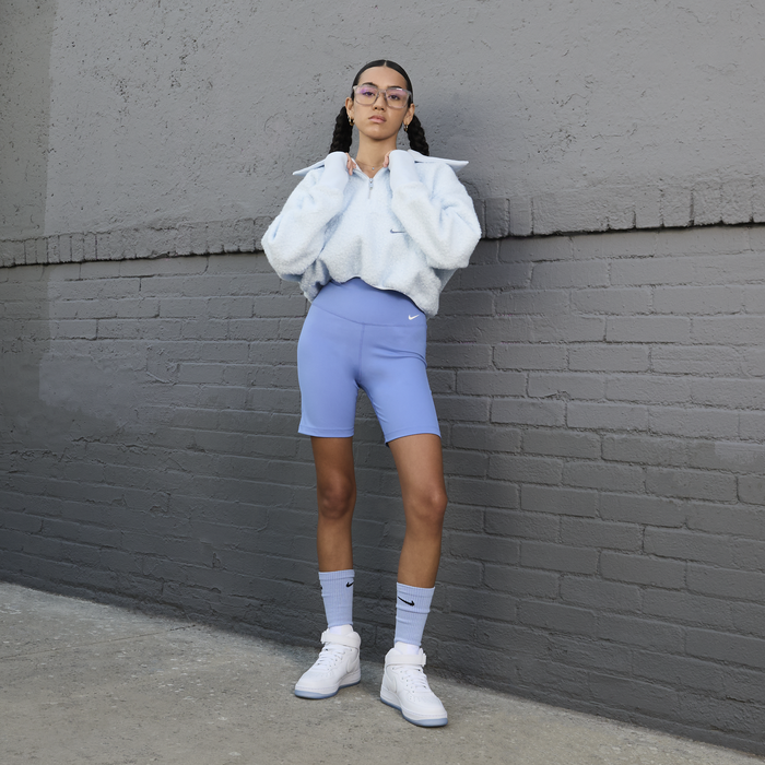 Biker shorts and 2024 air force ones