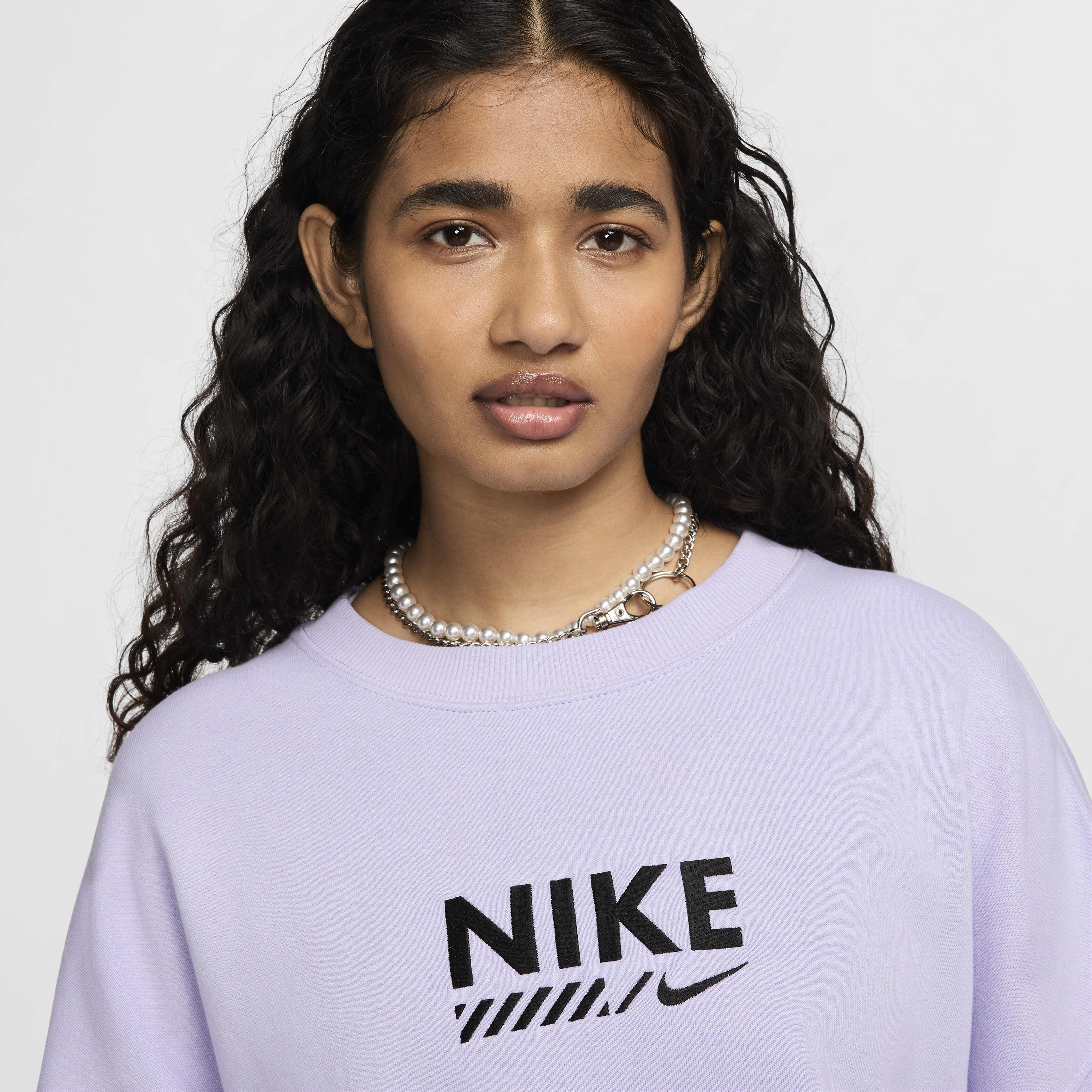 Buy Nike Sportswear Women s Oversized Fleece Crew Neck Sweatshirt Nike Saudi Official