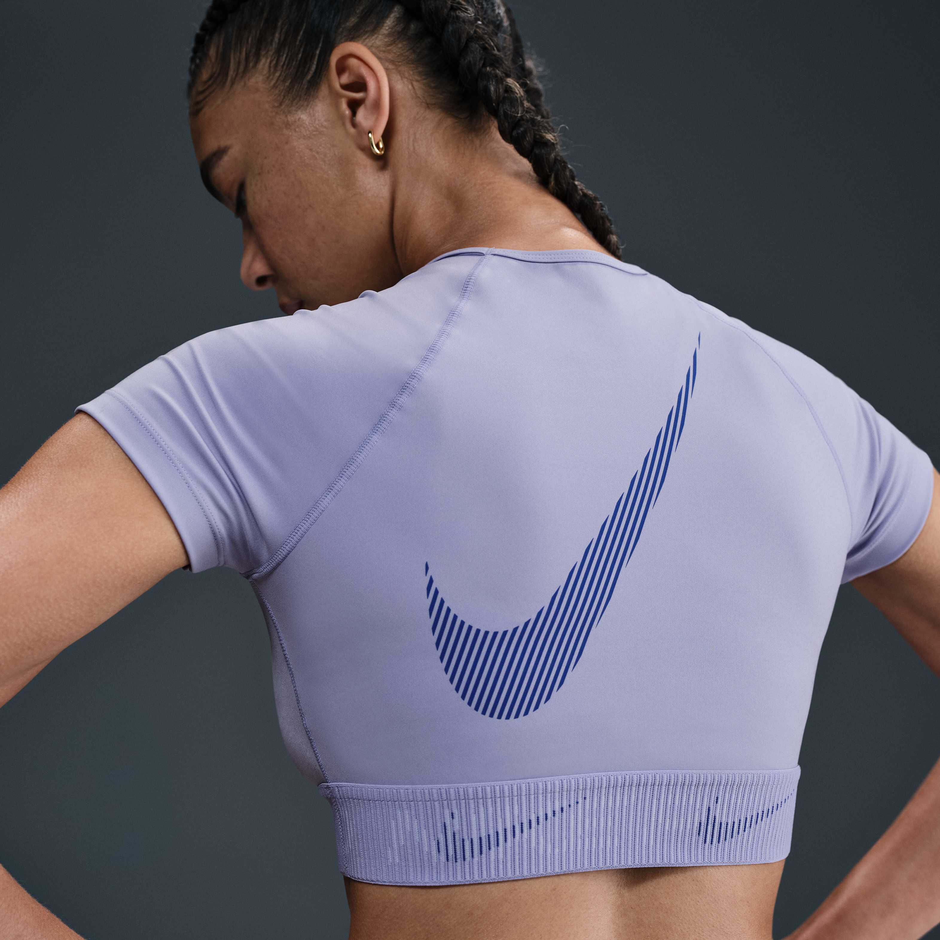 nike lilac crop top