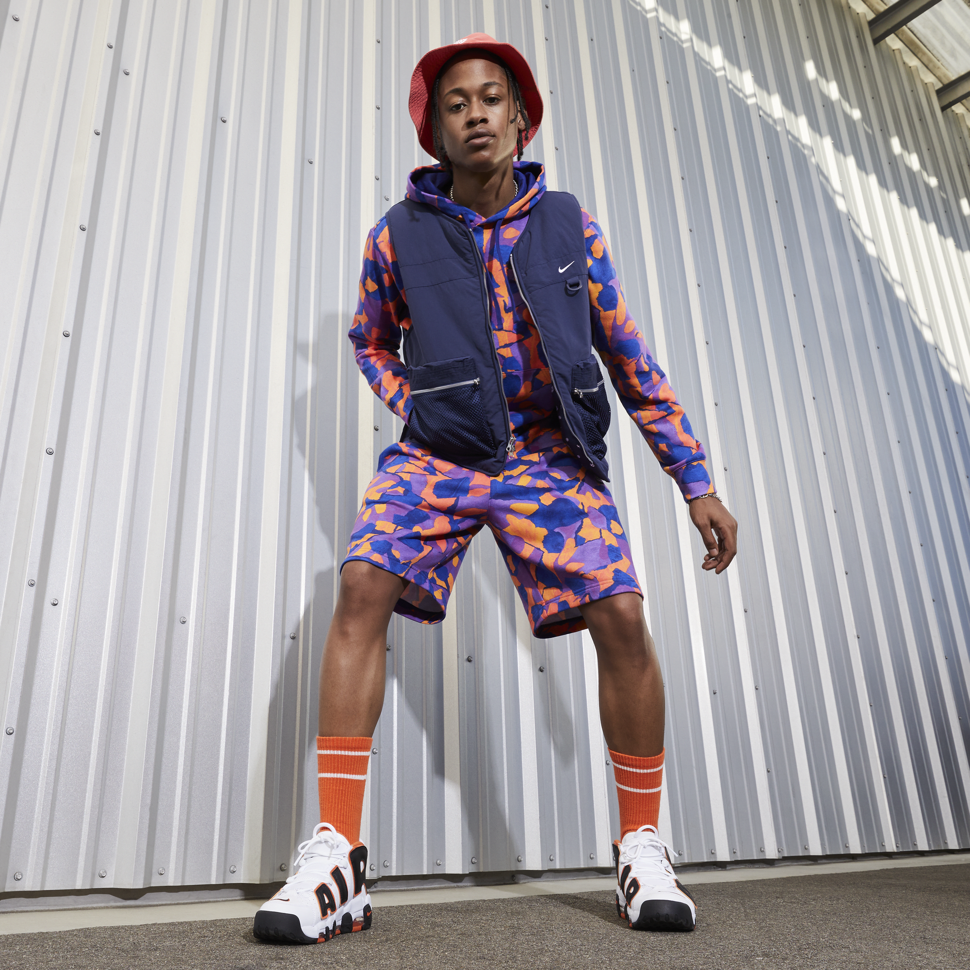 Nike uptempo 96 online rouge