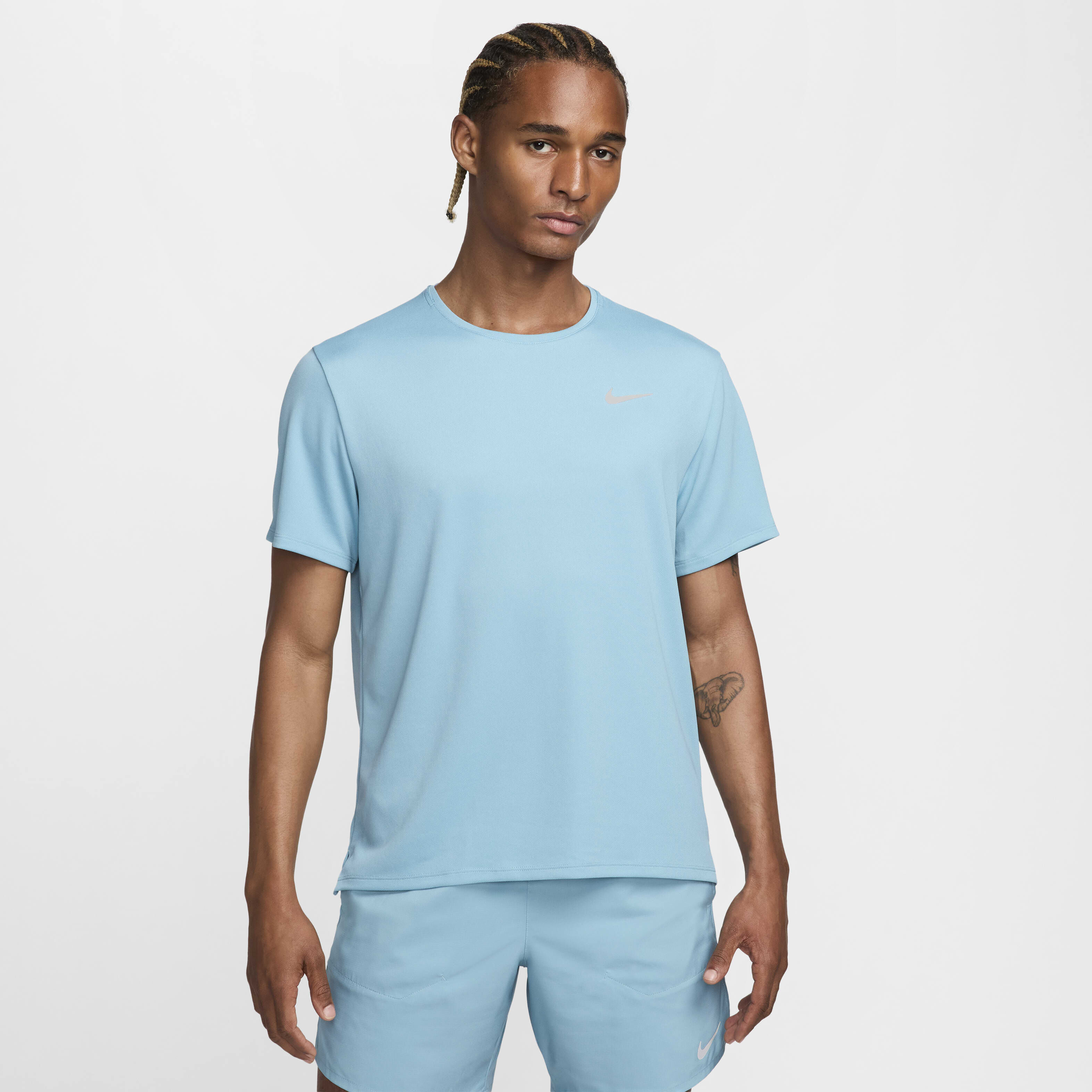 Buy Nike Miler Men s Dri FIT UV Short Sleeve Running Top Nike Saudi Official