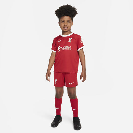 Clothing-Nike, Liverpool F.C. 2023/24 Home, Younger Kids' Nike Dri-FIT 3-Piece Kit