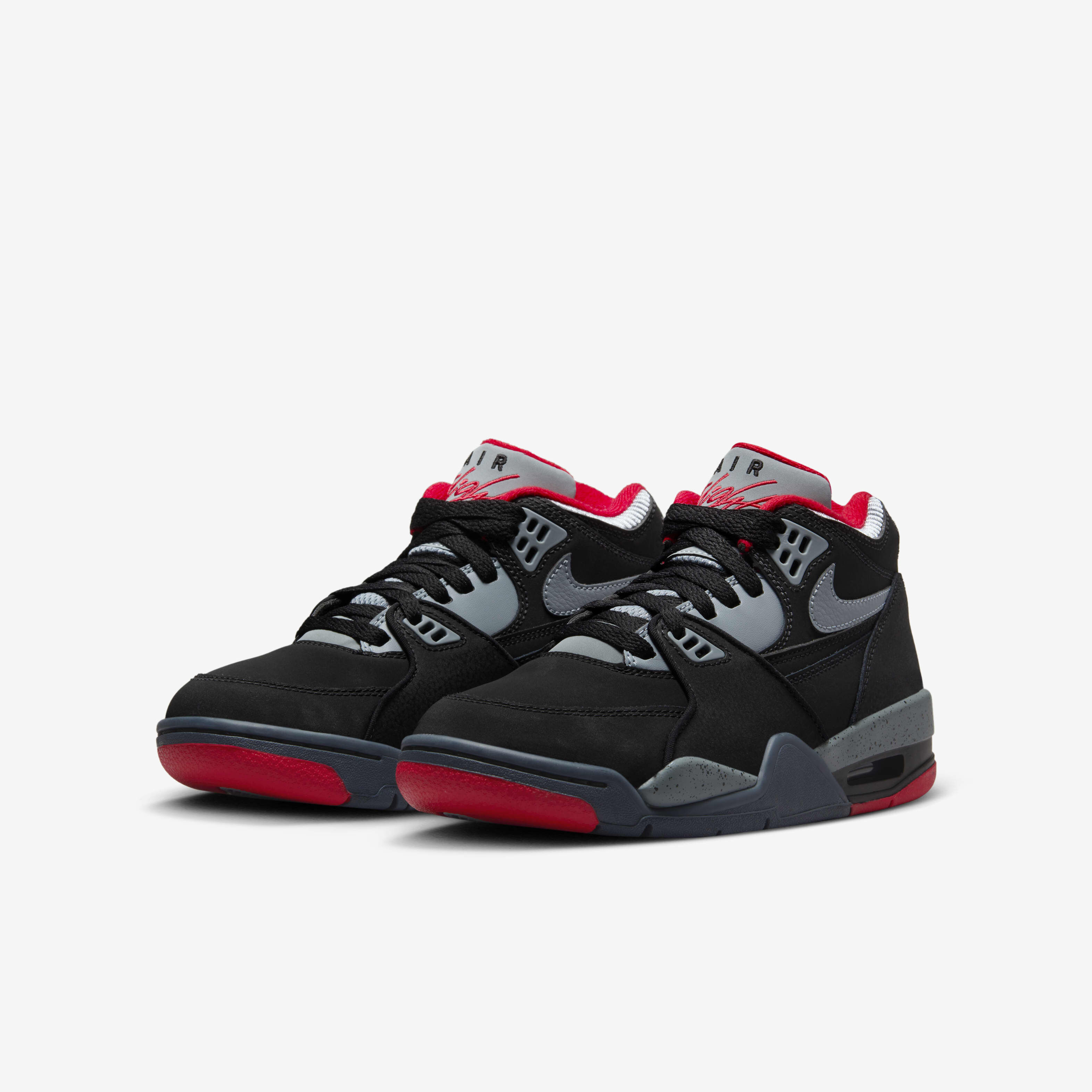 Buy Nike Air Flight 89 Older Kids Shoes Black Dark Magnet Grey University Red Magnet Grey Nike Saudi Official