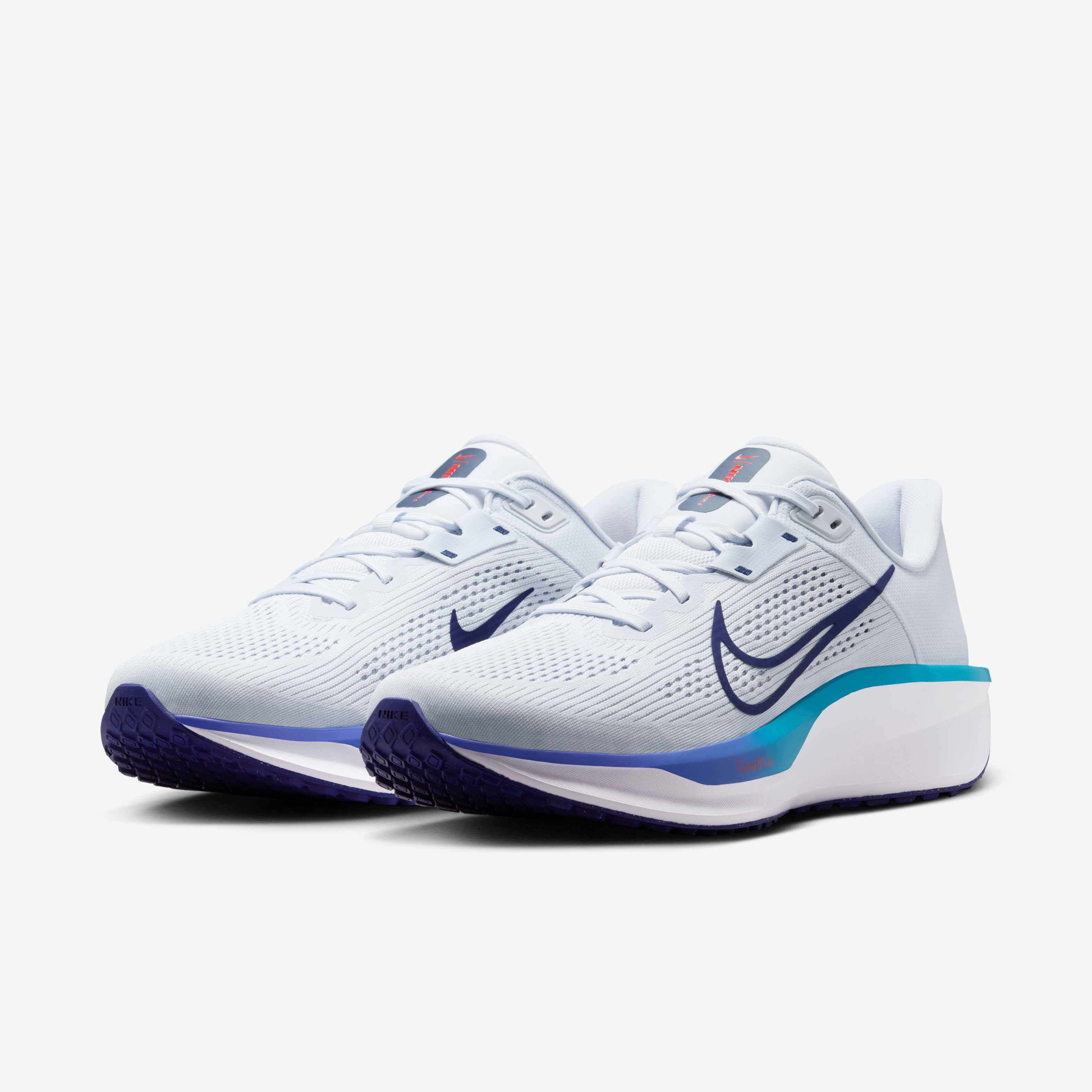 (取寄) ナイキ メンズ クエスト 6 Nike men Quest 6 White/Black/Blue Hero/Football Grey Buy Nike Quest 6 Men's Road Running Shoes - Football Grey/Blue