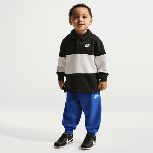 New In Kids' Polos-Nike, Nike Club, Toddler French Terry Long-Sleeve Rugby Polo