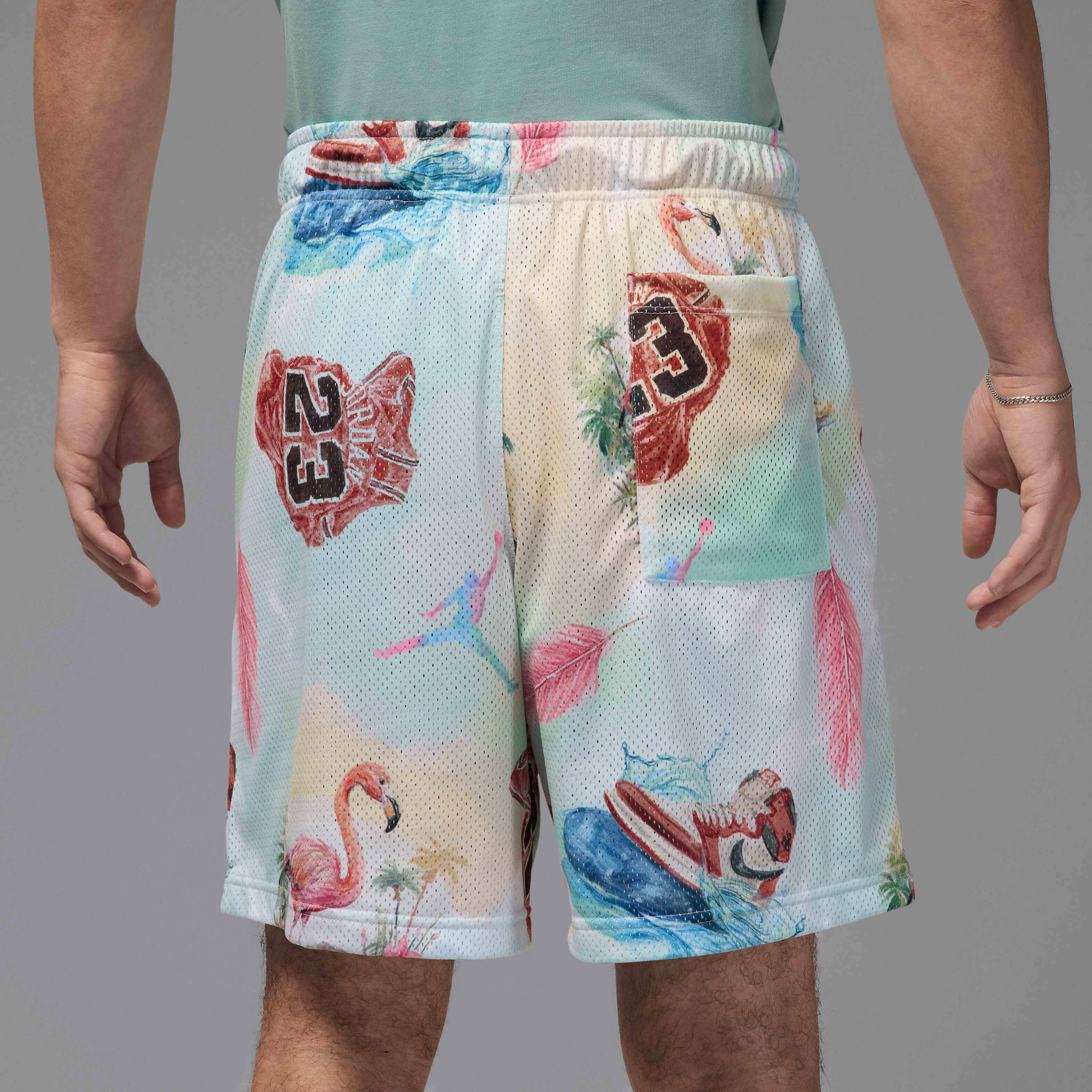 Buy Jordan Essentials Men's Printed Mesh Shorts - Sail