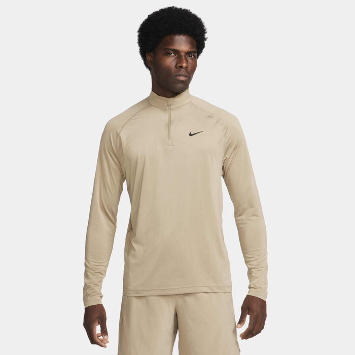 Buy Nike Ready Men's Dri-FIT 1/4-zip Fitness Top Khaki/Black
